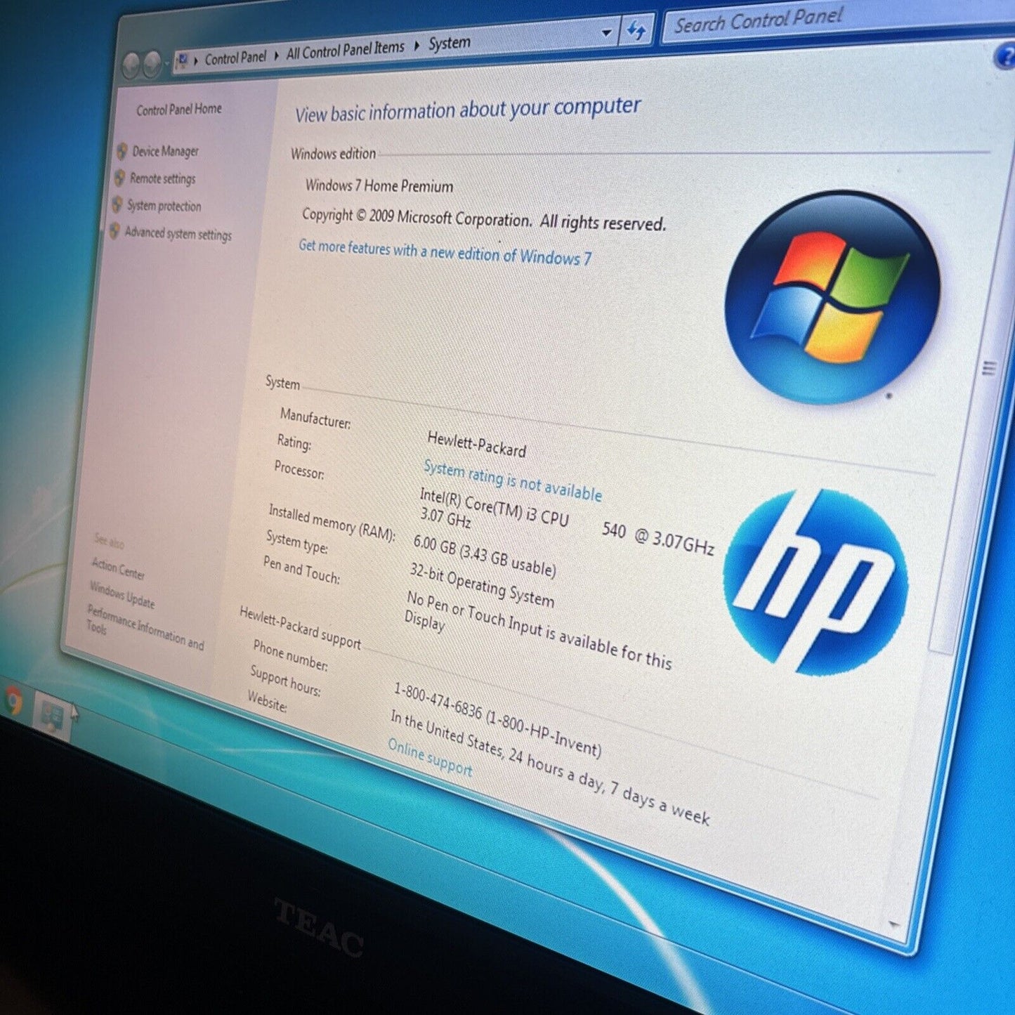 HP Compaq 8100 Elite Intel i3 6gb RAM 160gb HDD DVD Drive Windows 7