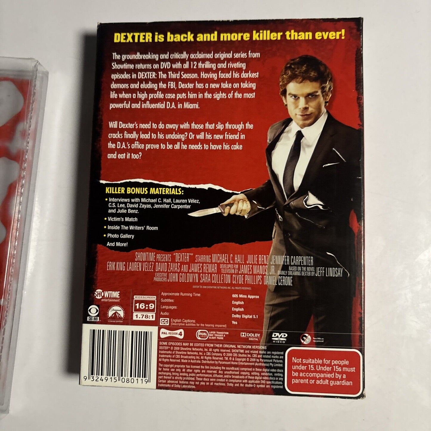Dexter : Season 3 (DVD, 2007, 4-Disc)  Region 4