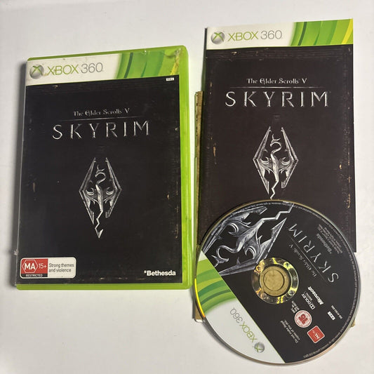 The Elder Scrolls V (5) Skyrim - Xbox 360 *Complete* W Map, PAL