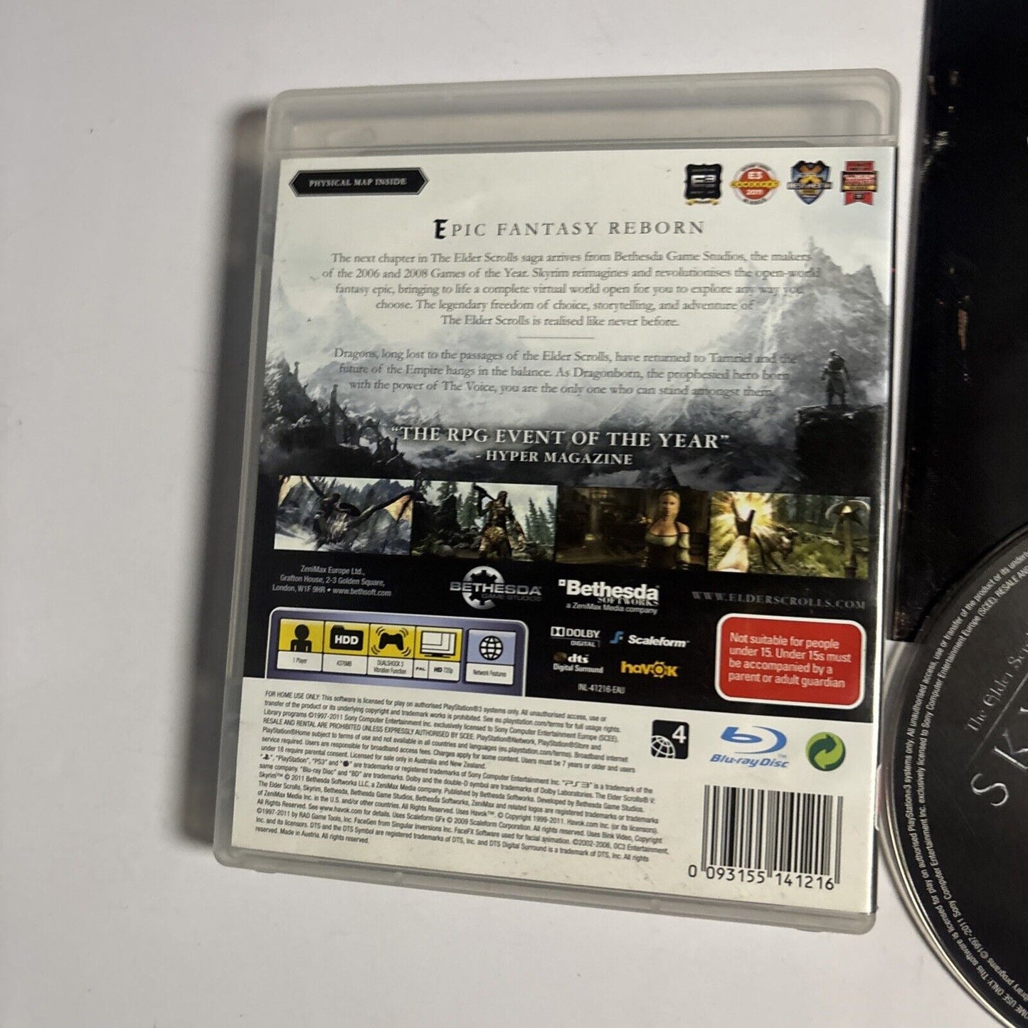 The Elder Scrolls V Skyrim - Sony PlayStation 3 Game PS3 Manual