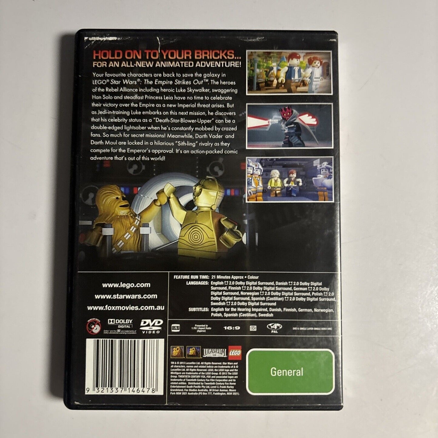 Lego Star Wars - The Empire Strikes Out (DVD, 2012) Region 4