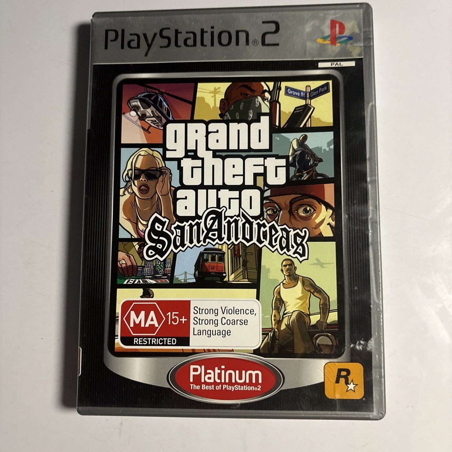 Grand Theft Auto San Andreas Platinum Sony Playstation 2 PS2 PAL