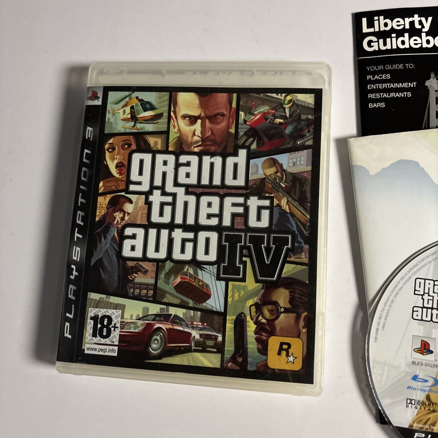 Grand Theft Auto GTA IV 4 - Sony PS3 PlayStation 3 Game With Map & Manual