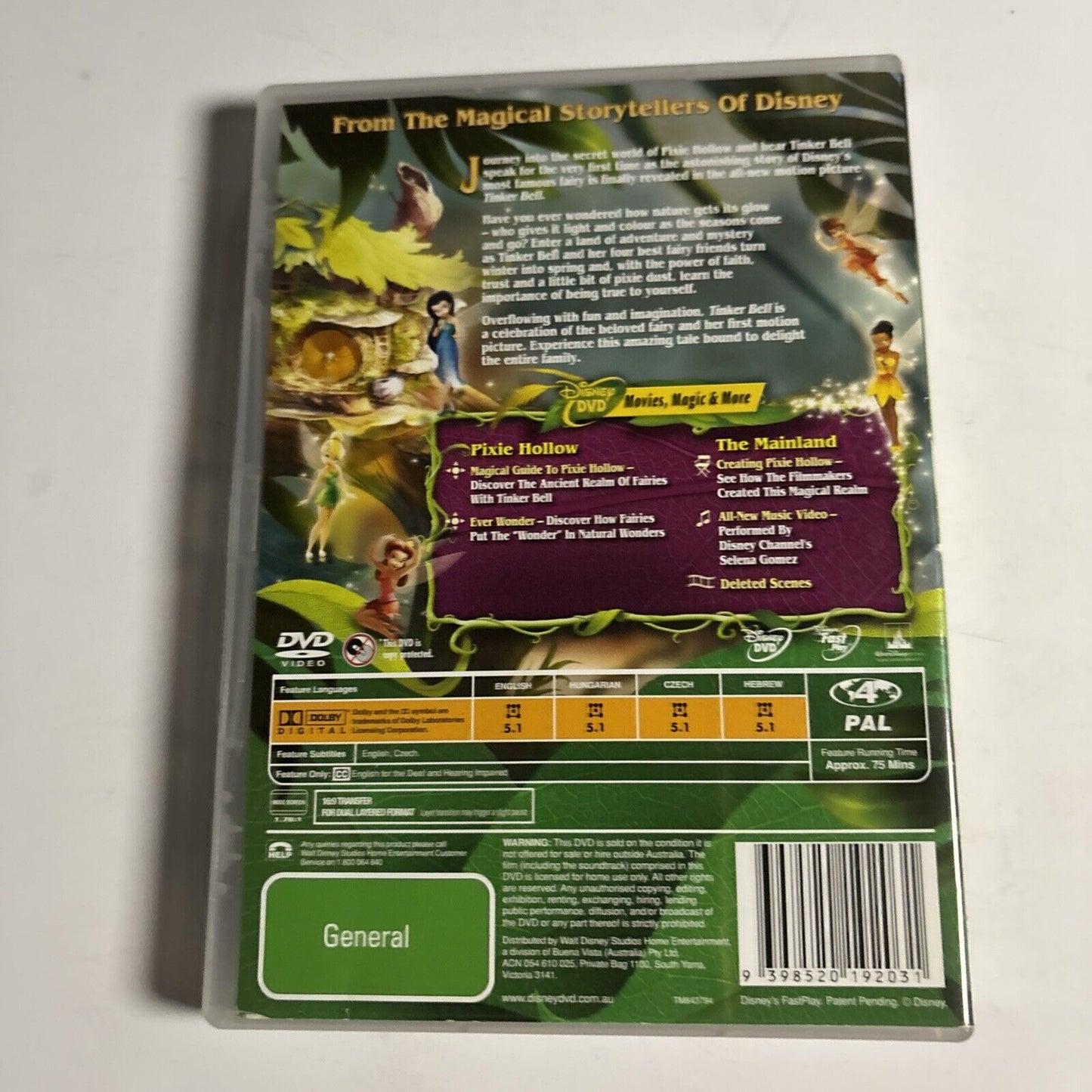 Tinker Bell (DVD, 2008) Disney Region 4