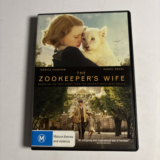 The Zookeepers Wife (DVD, 2017) Jessica Chastain, Daniel Bruhl Region 4