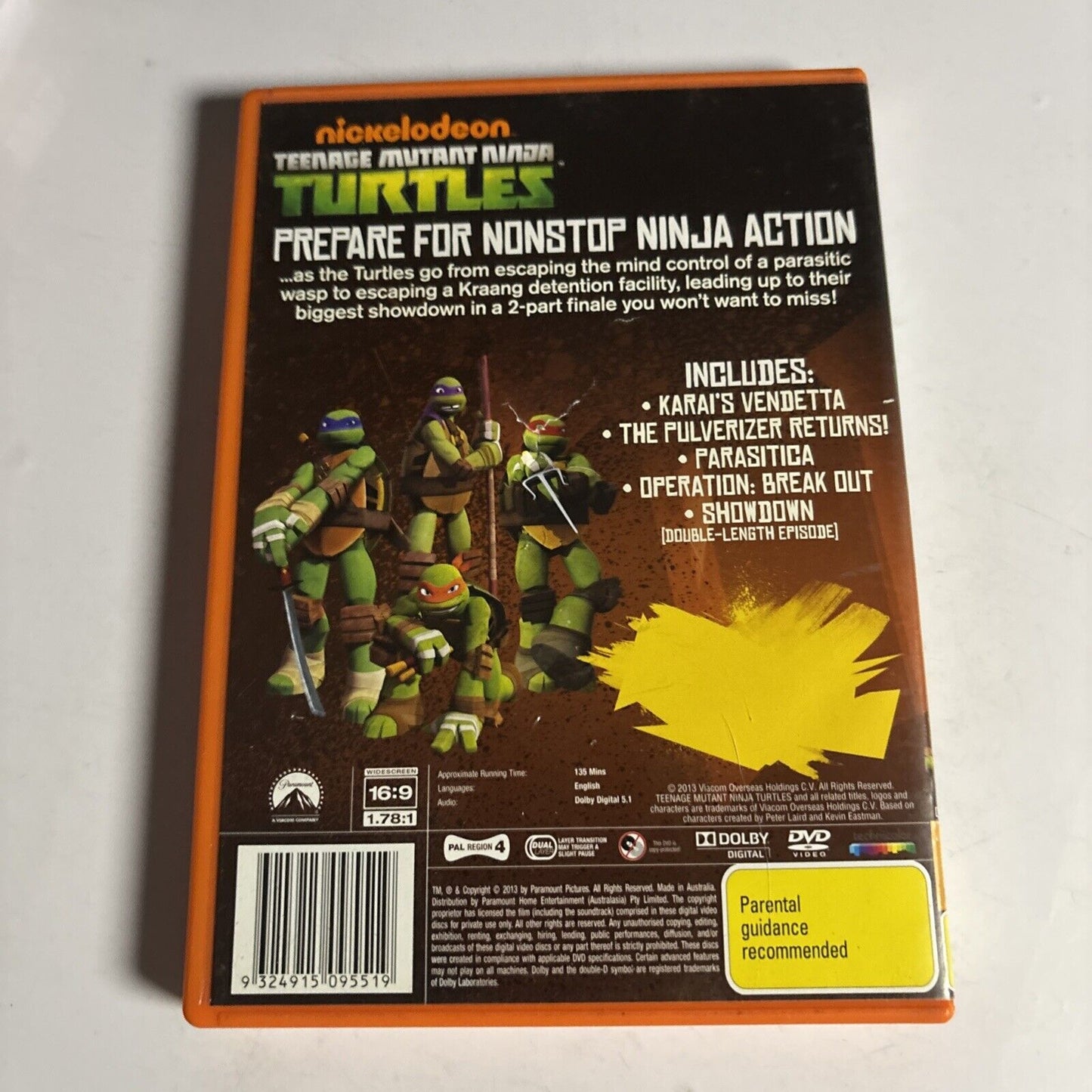 Teenage Mutant Ninja Turtles - Ultimate Showdown (DVD, 2013)  Region 4