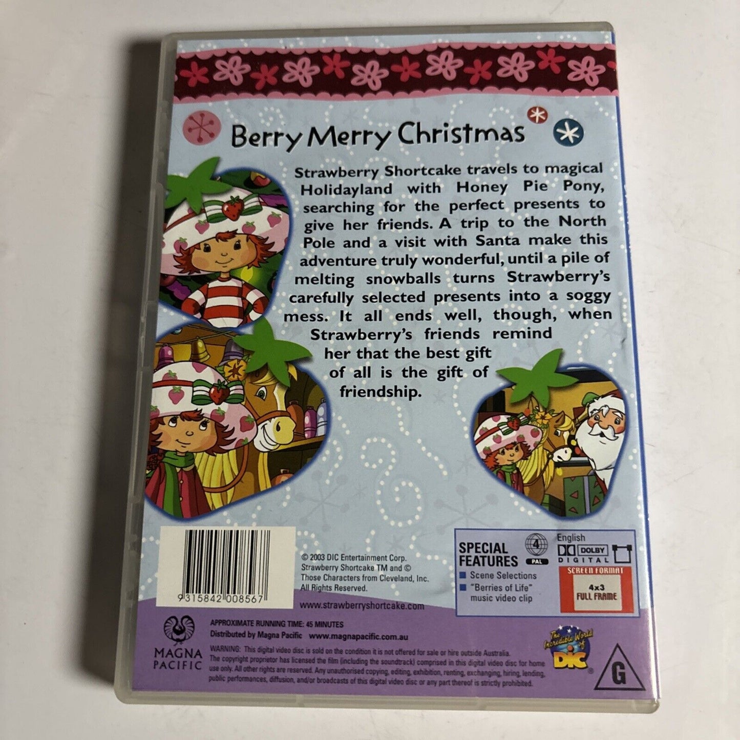 Strawberry Shortcake - Berry Merry Christmas (DVD, 2002) Region 4