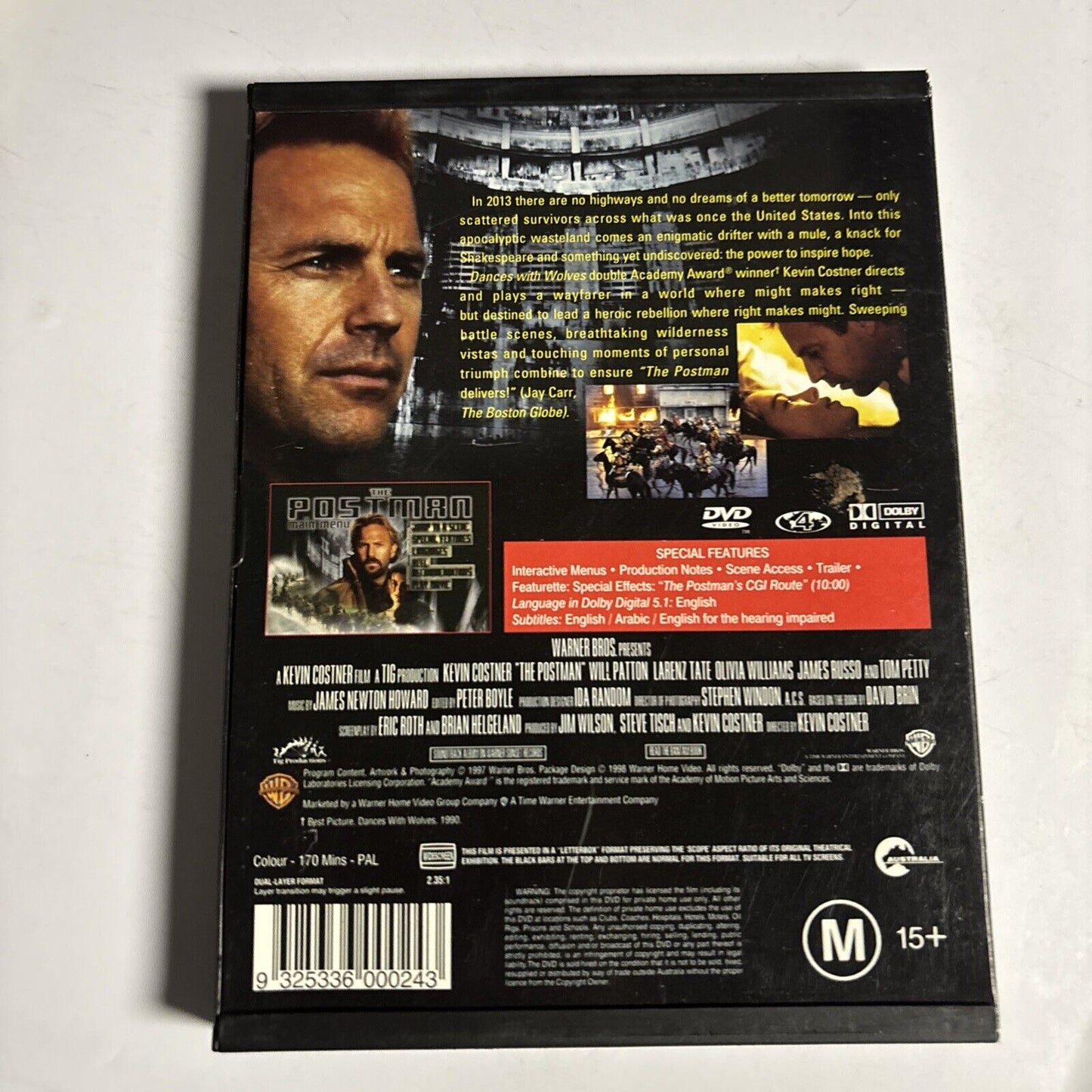 The Postman (DVD, 1997) Kevin Costner Region 4
