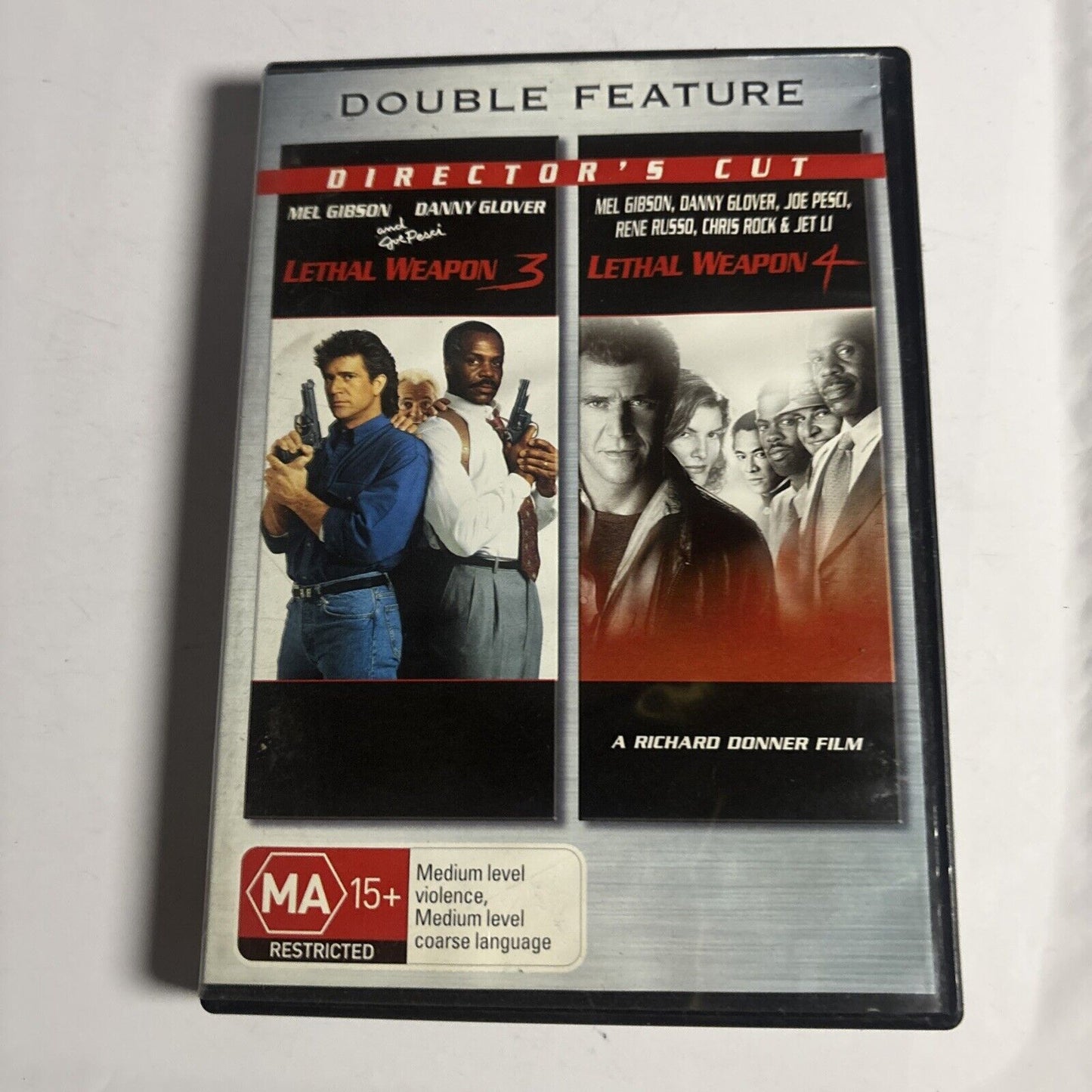 Lethal Weapon 3 & 4 (DVD, 1992, 2-Disc) Mel Gibson, Danny Glover Region 4