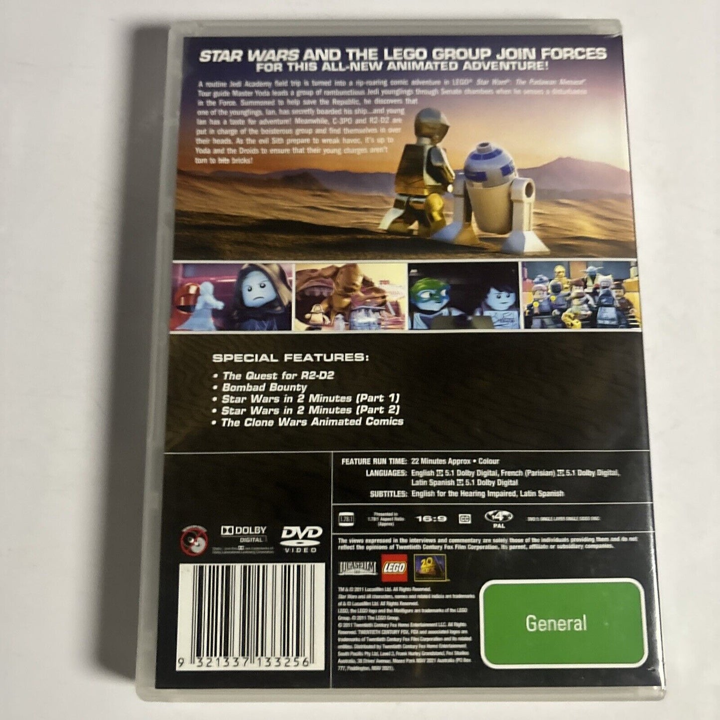 Lego Star Wars - The Padawan Menace (DVD, 2011) Region 4