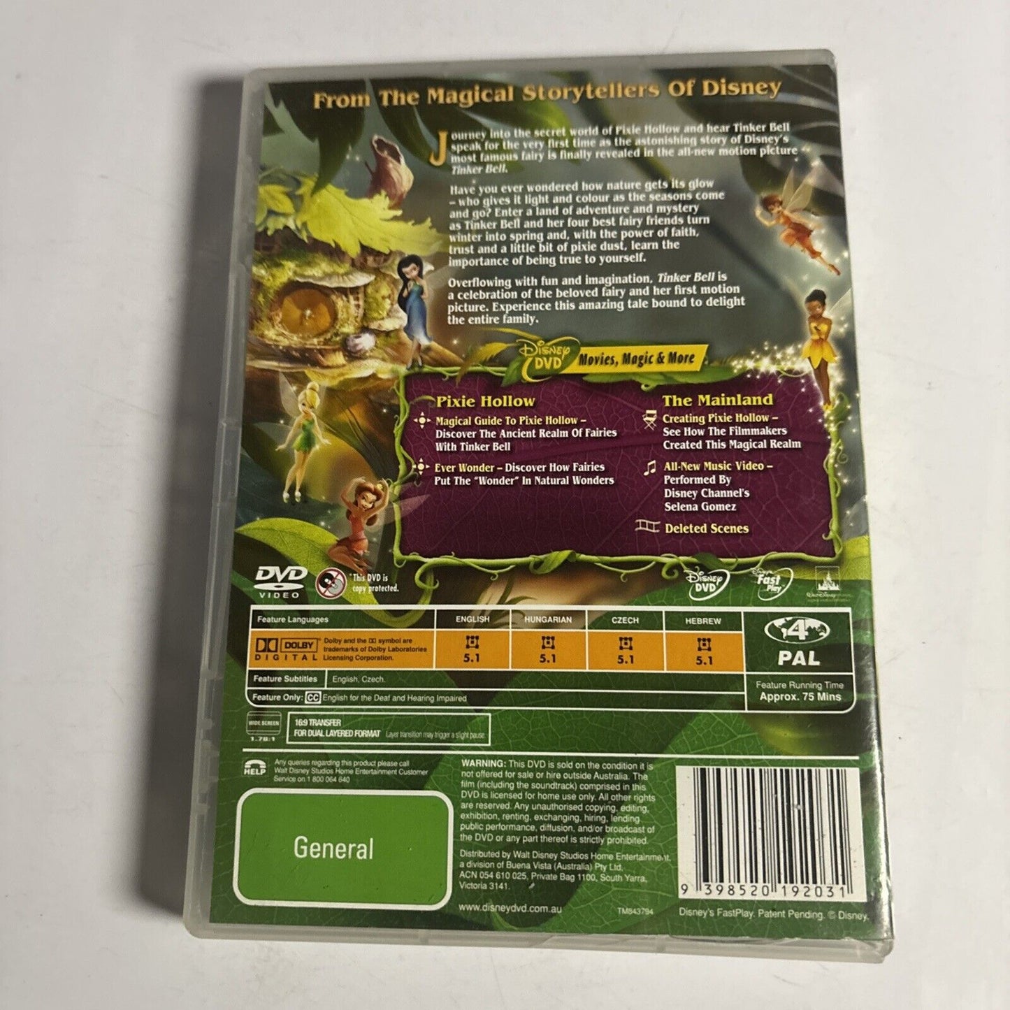 Tinker Bell (DVD, 2008) Disney Region 4 – Retro Unit