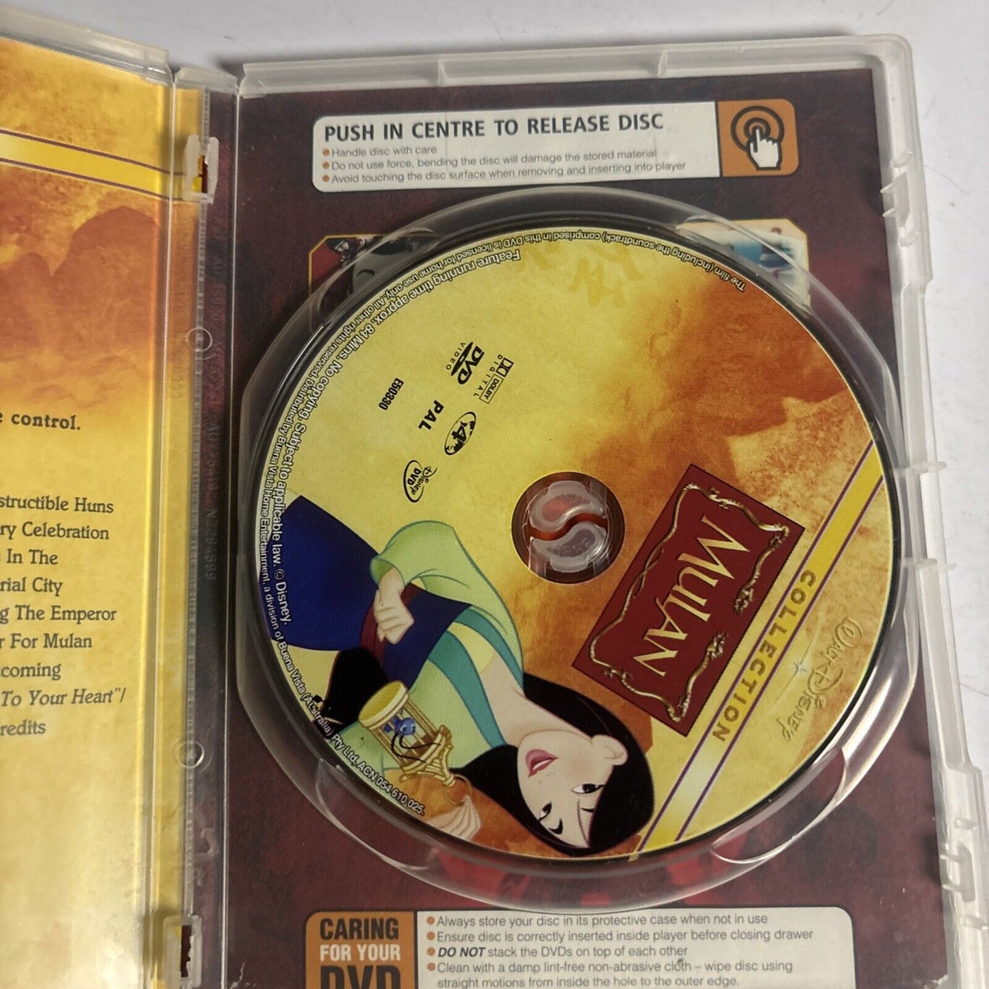 Mulan (DVD, 1998) Disney Region 4