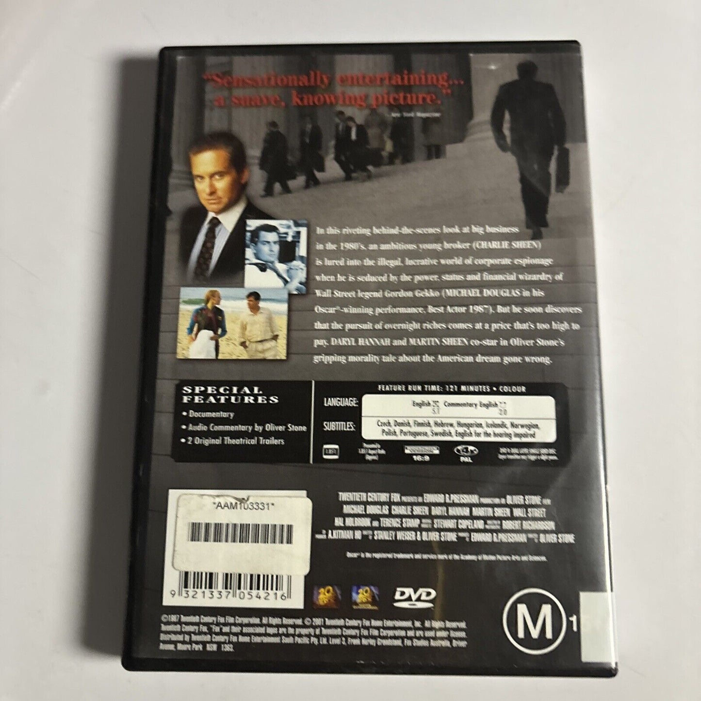 Wall Street (DVD, 1987) Michael Douglas, Charlie Sheen Region 4 Ex-Rental