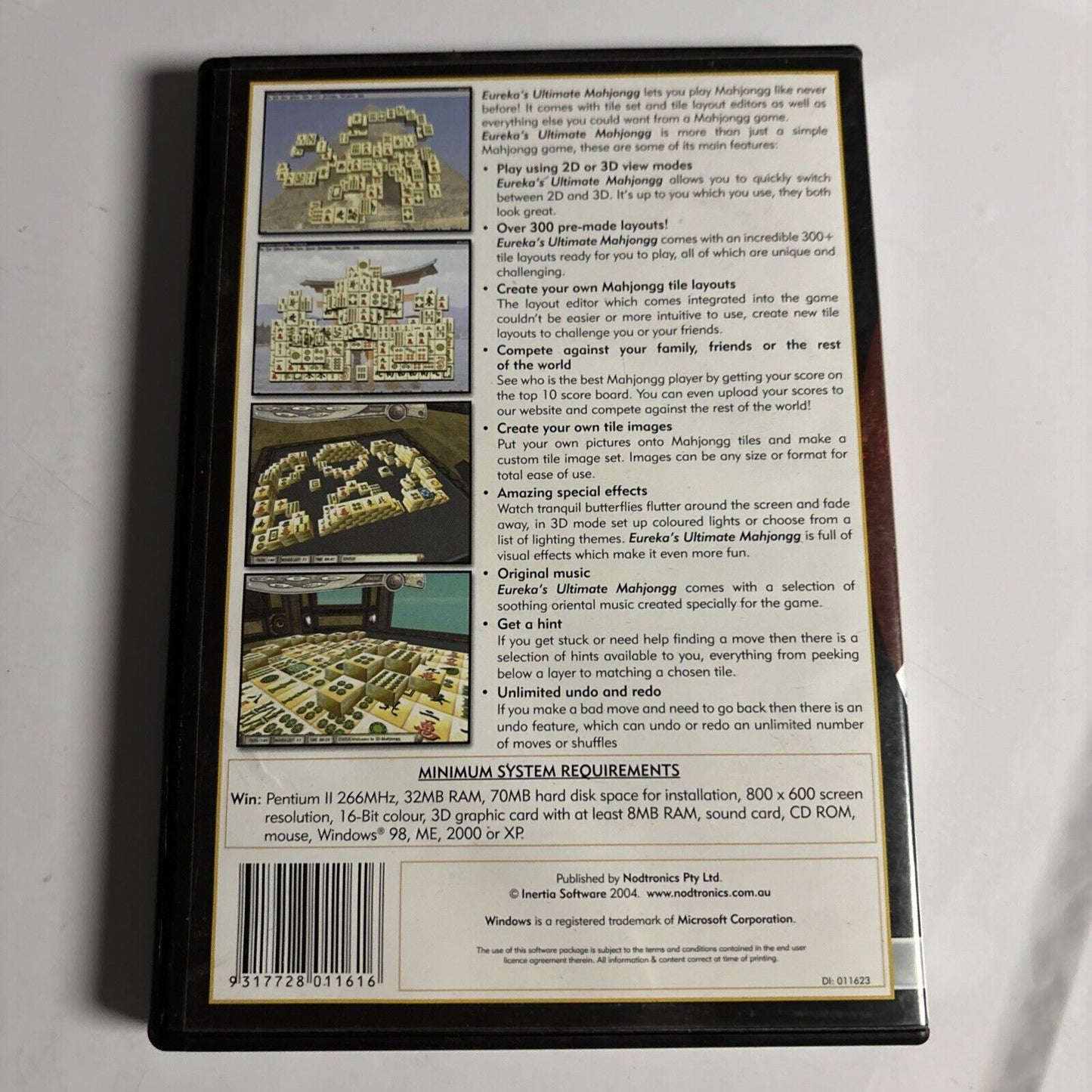 Ultimate Mah Jongg: Over 300 Tile Layouts (2004) PC CD ROM, Strategy, Puzzle