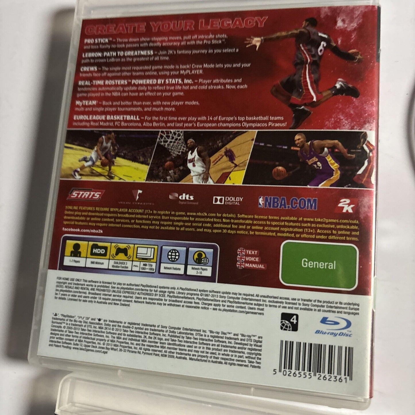 NBA 2K14 & NBA 2K15 Sony Playstation 3 PS3 Manual LeBron James, Kevin Durant