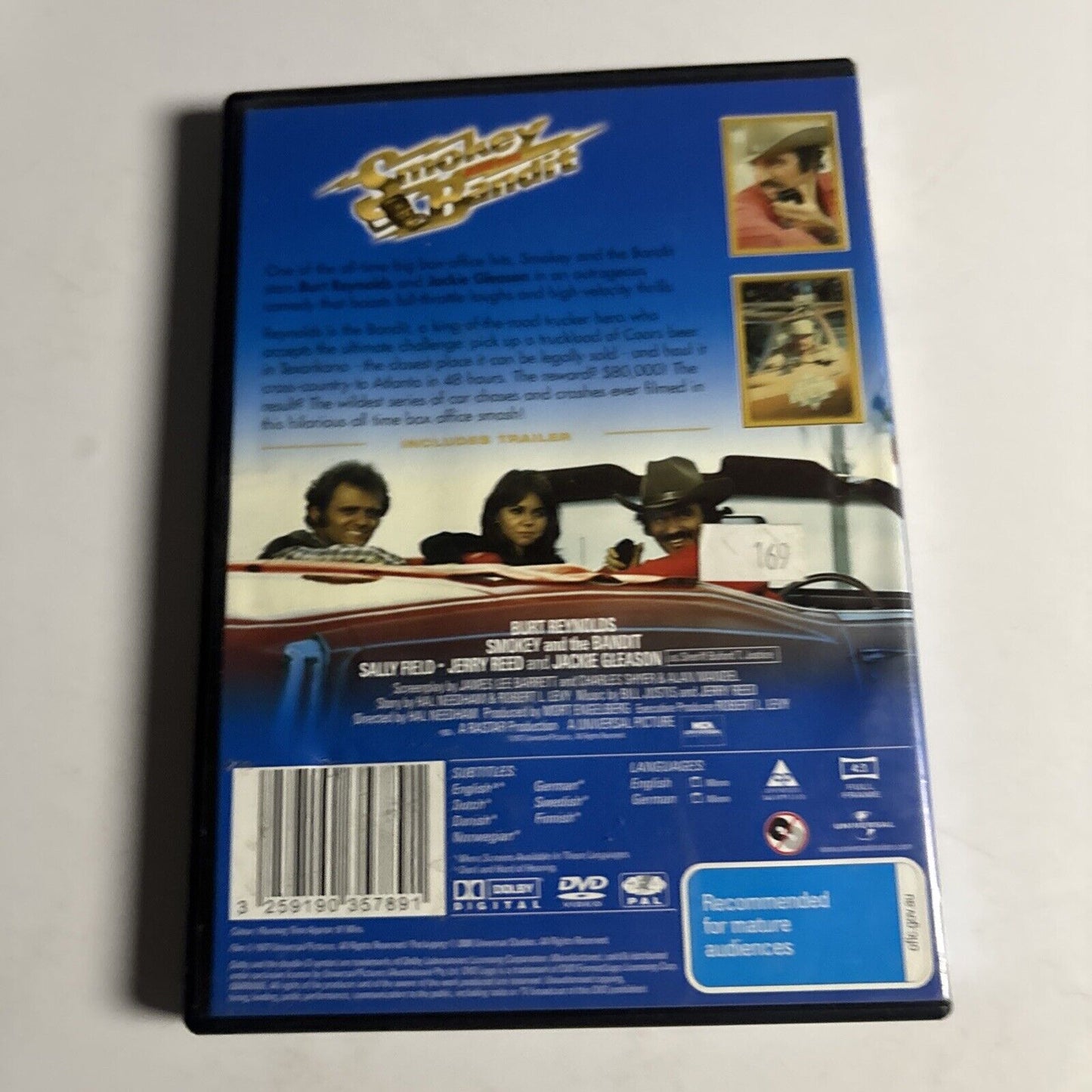 Smokey and the Bandit (DVD, 1977) Burt Reynolds, Sally Field Region 4 &2