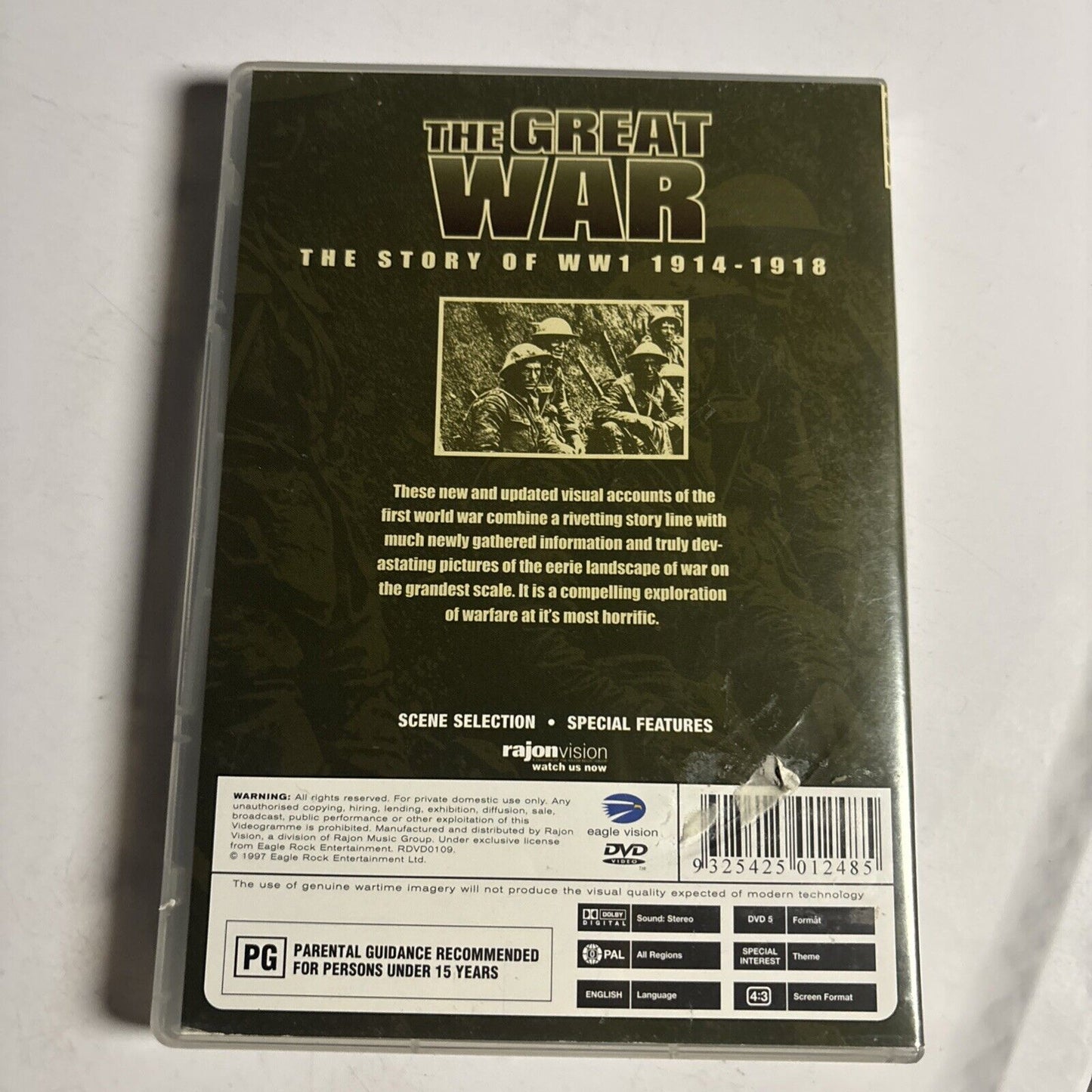 The War File - The Great War: The Story Of WW1 1914-1918 (DVD, 1997) All Regions