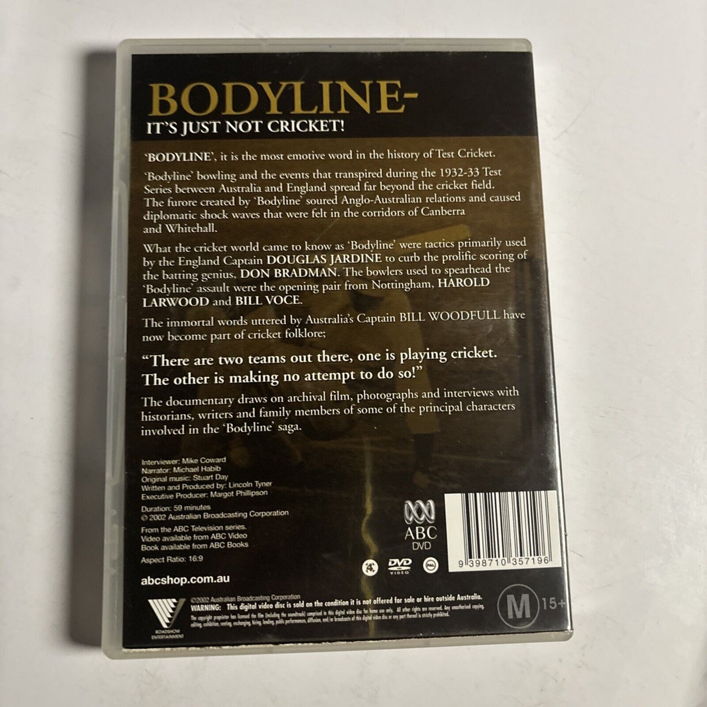 Bodyline - It's Just Not Cricket (DVD, 2002) Region 4