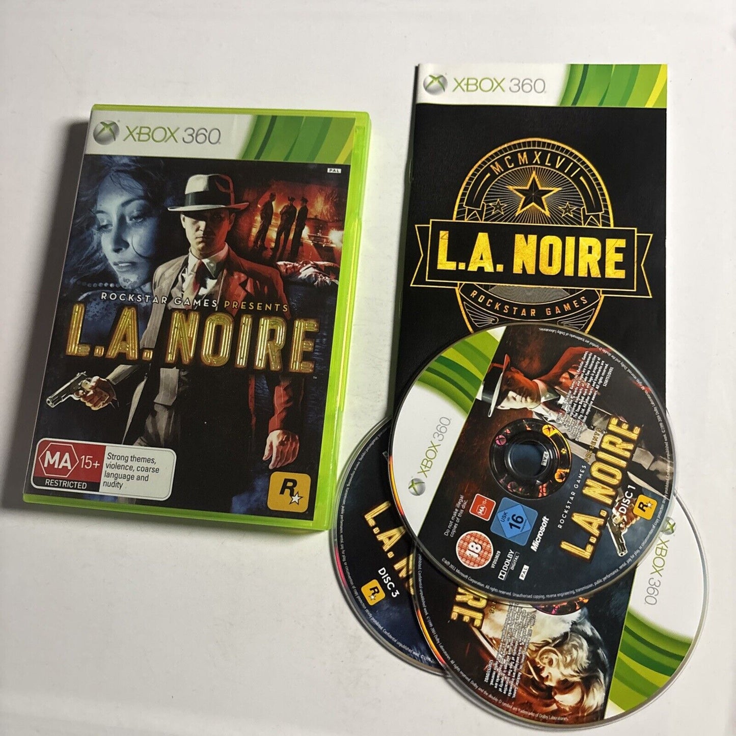 L.A. Noire Microsoft Xbox 360 Manual PAL