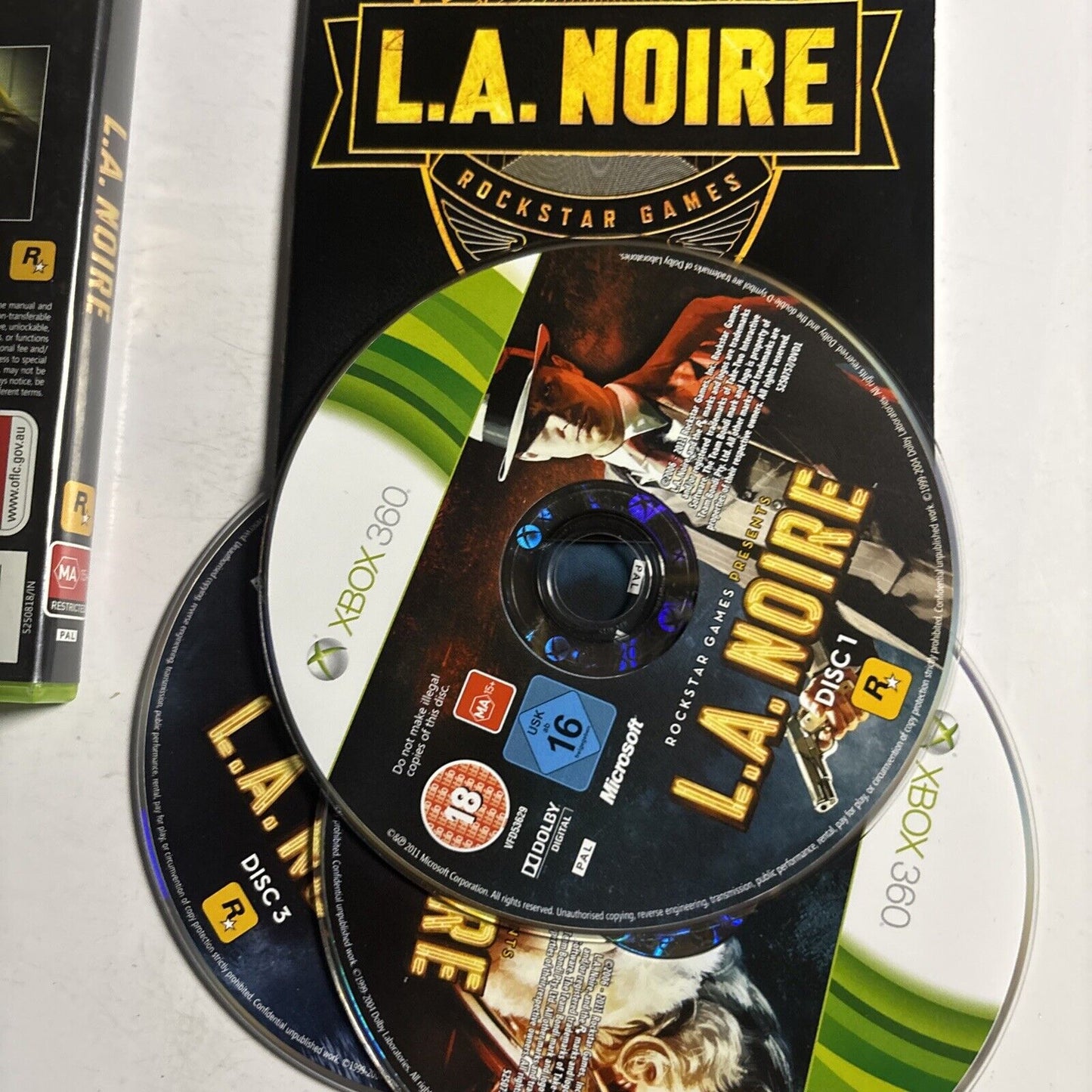 L.A. Noire Microsoft Xbox 360 Manual PAL