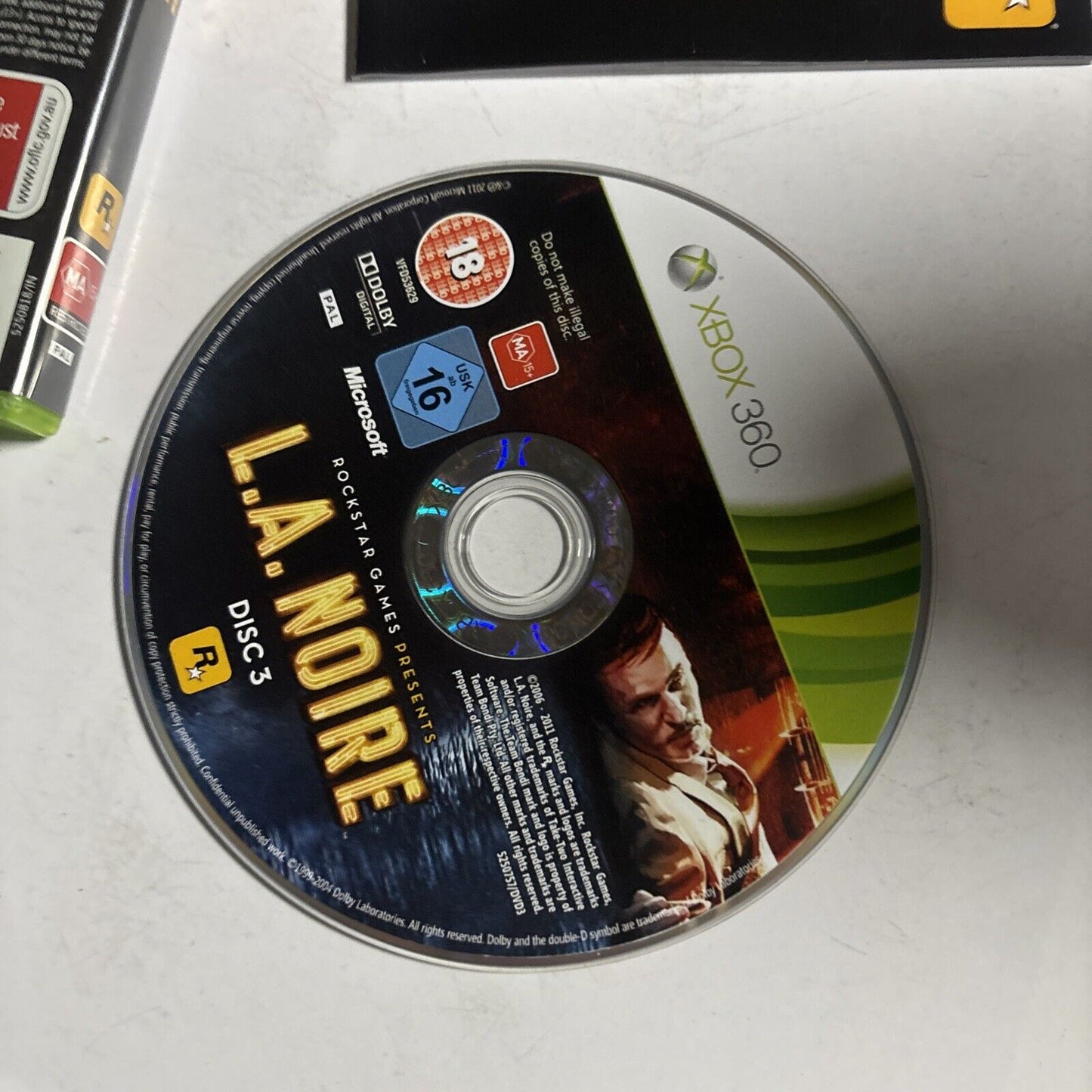 L.A. Noire Microsoft Xbox 360 Manual PAL