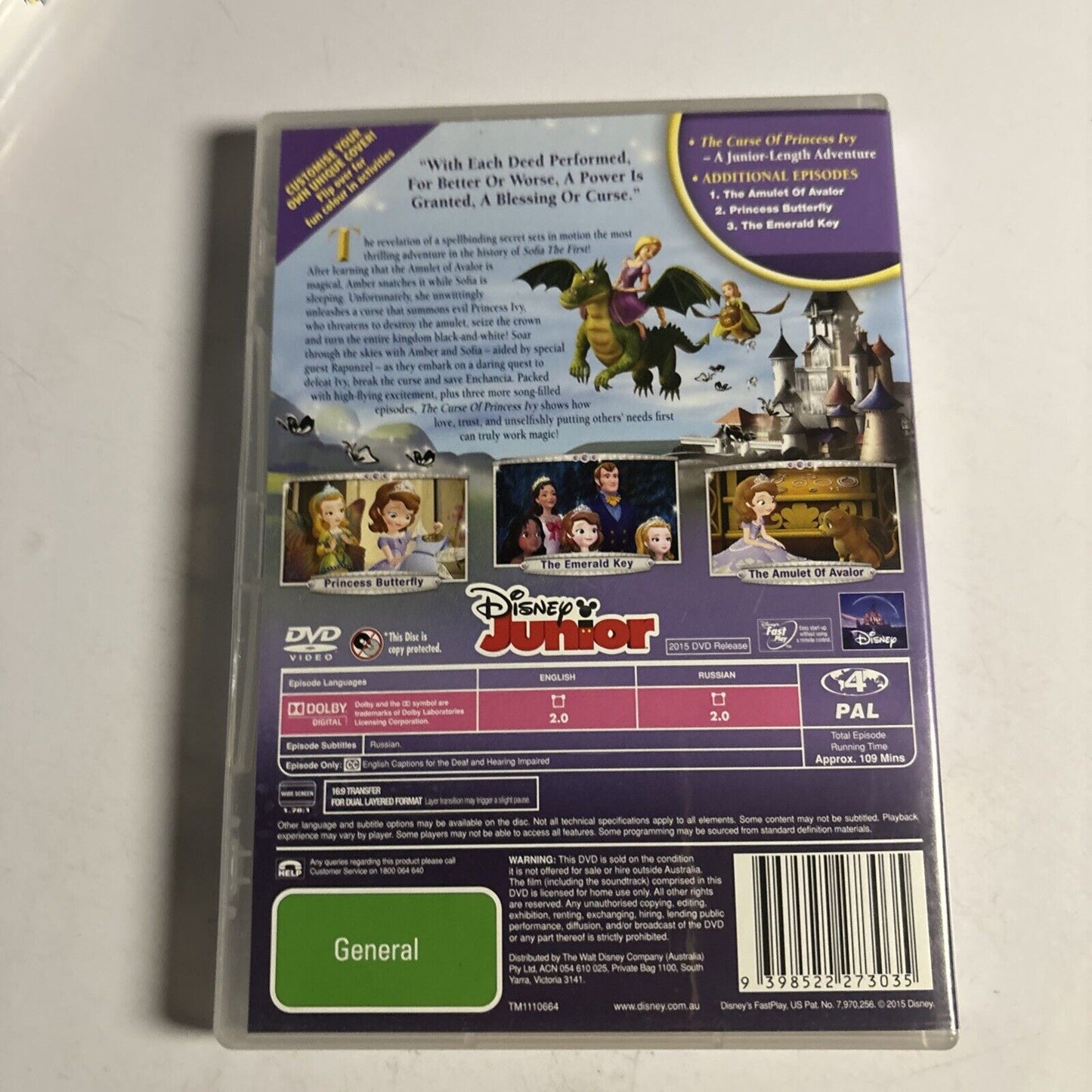 Sofia the First - The Curse of the Princess Ivy (DVD, 2014) Region 4