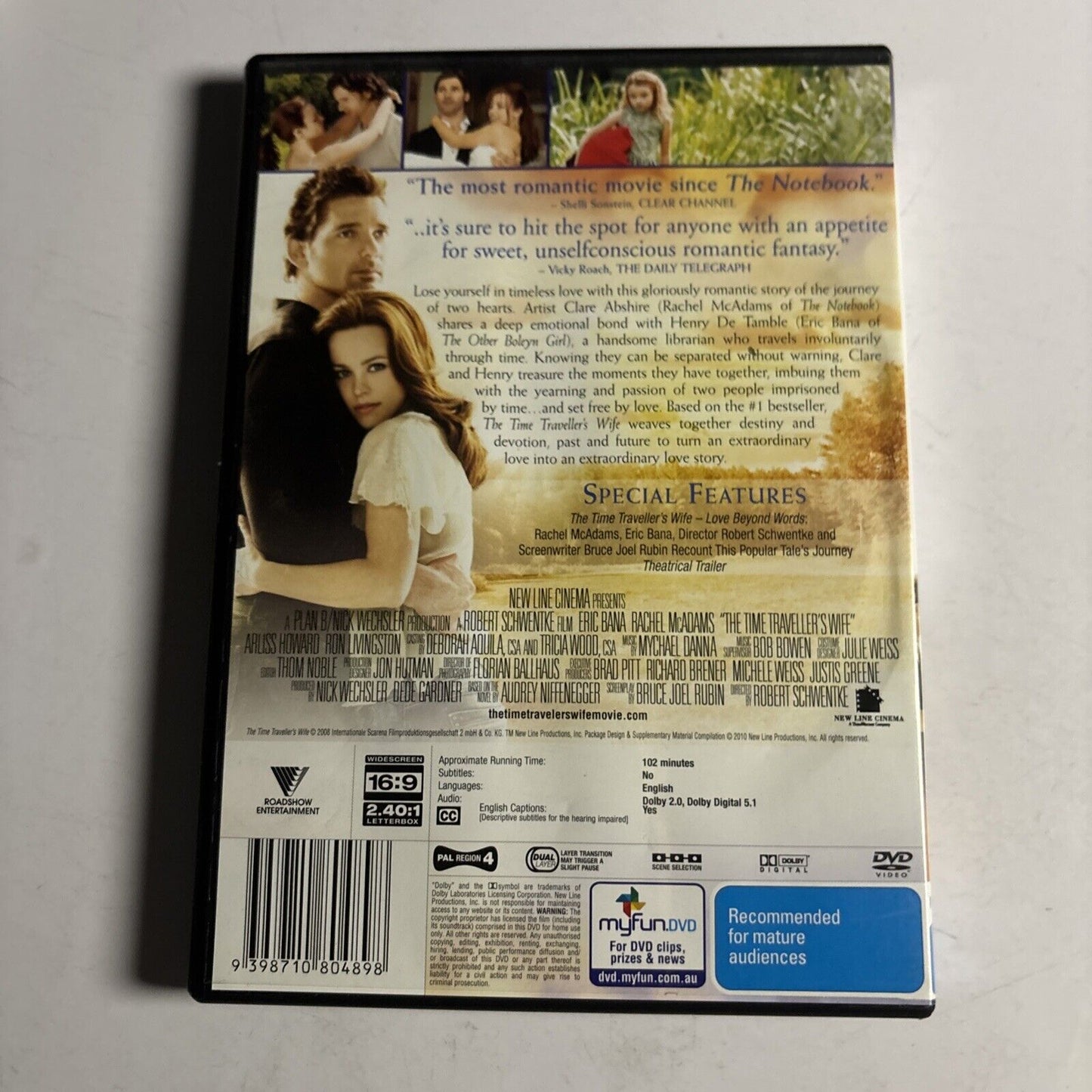 The Time Traveller's Wife (DVD, 2009) Rachel McAdams, Eric Bana Region 4