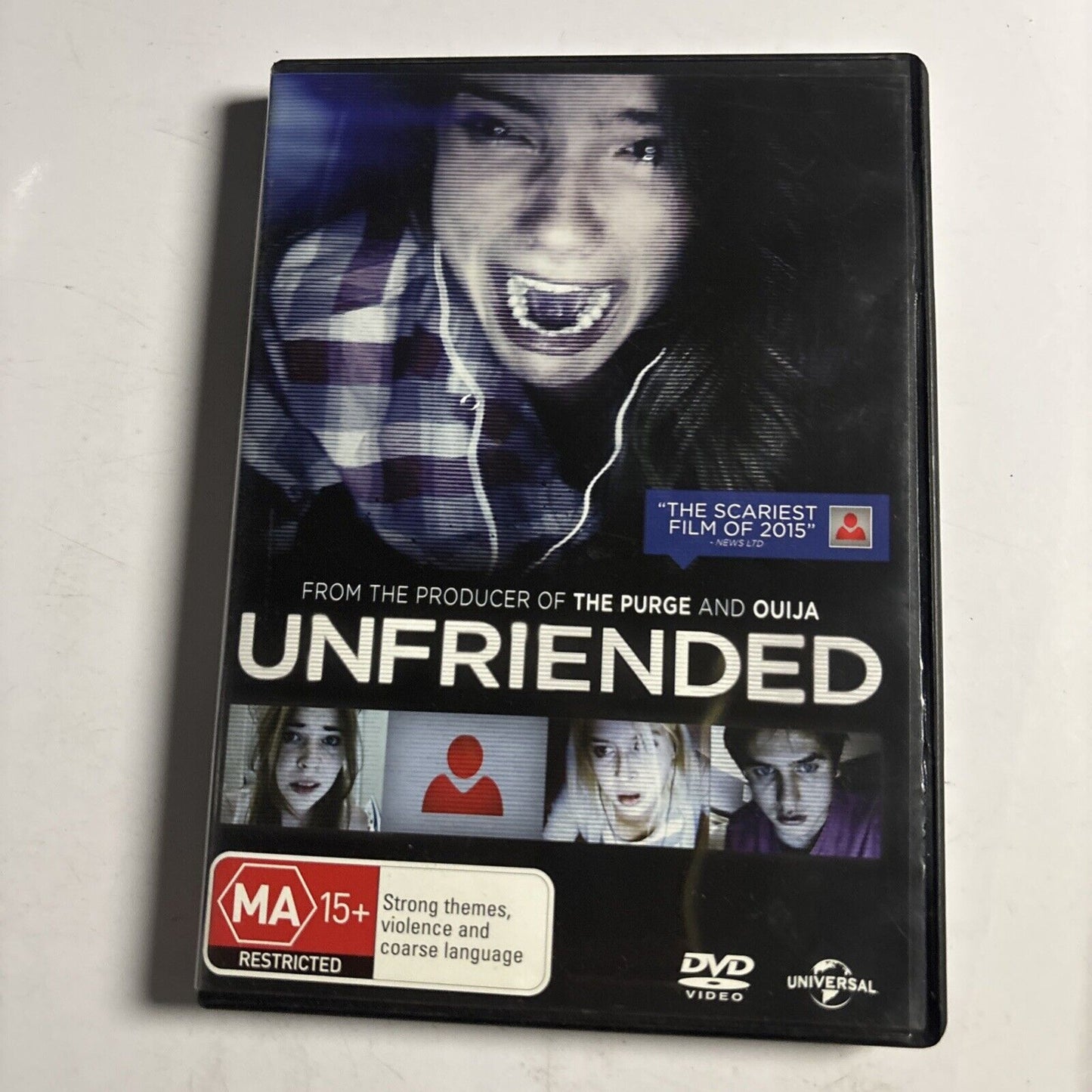 Unfriended (DVD, 2014) Shelley Hennig, Renee Olstead, Mickey River Region 4 &2