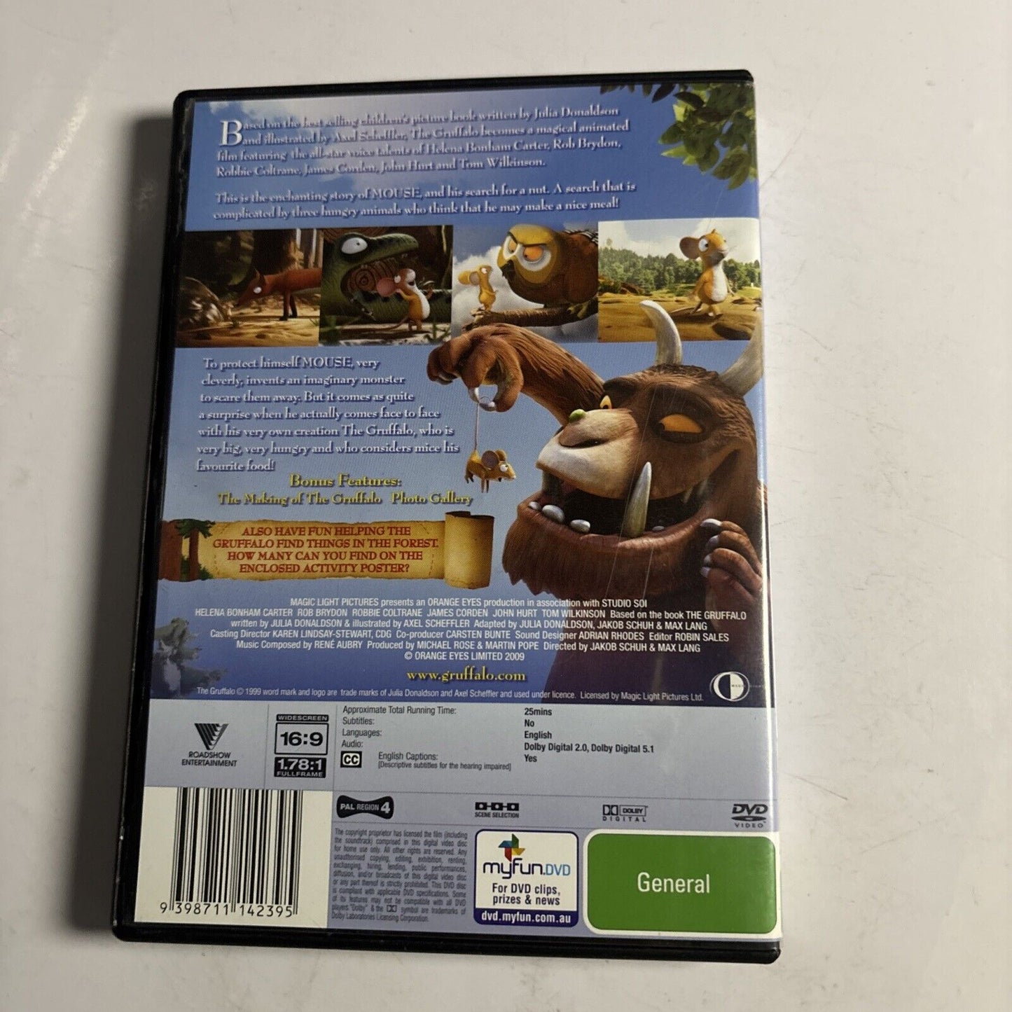 The Gruffalo (DVD, 2010) Region 4 Family Fantasy Animation
