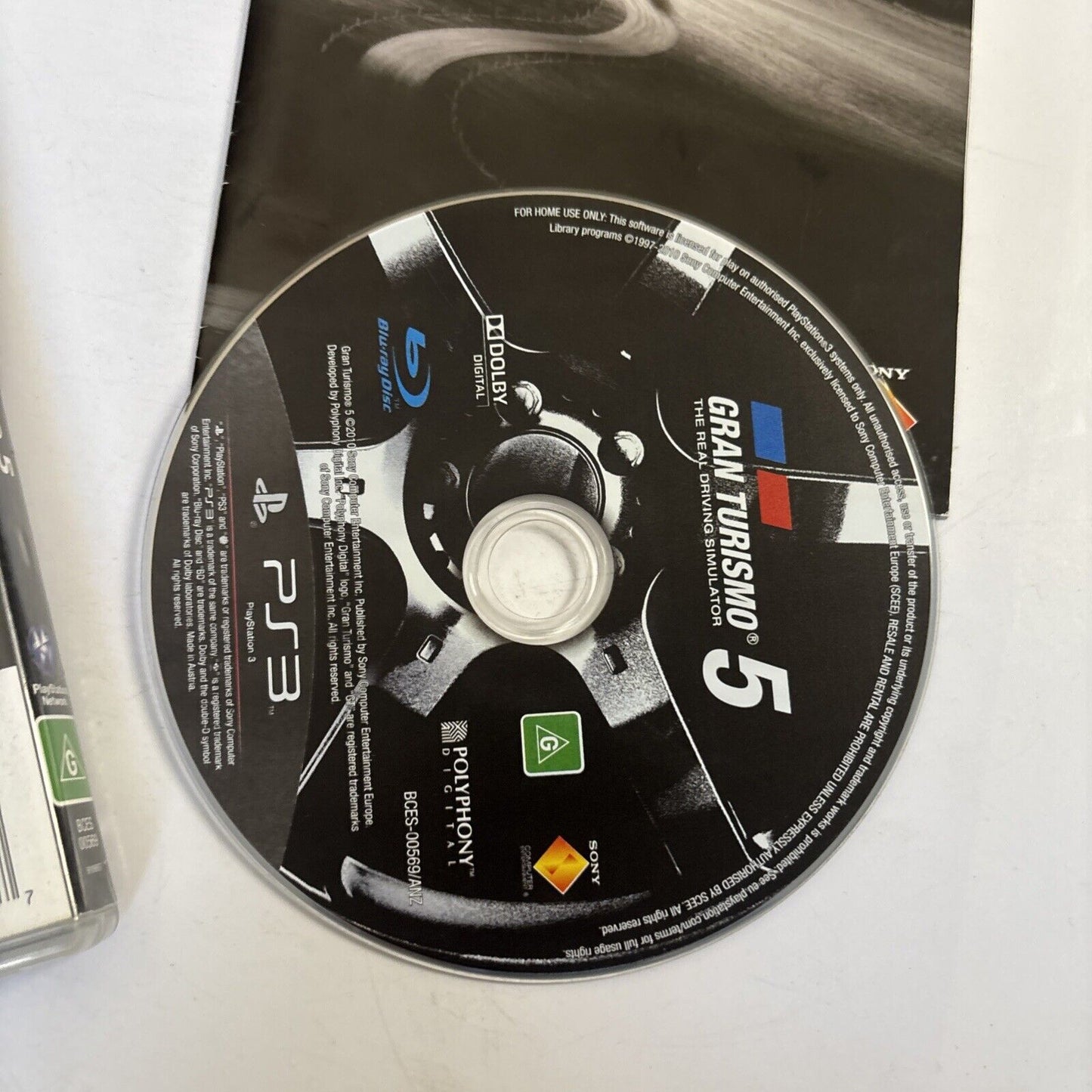 Gran Turismo 5 - Sony PlayStation 3 PS3 2010 Game Complete + Manual