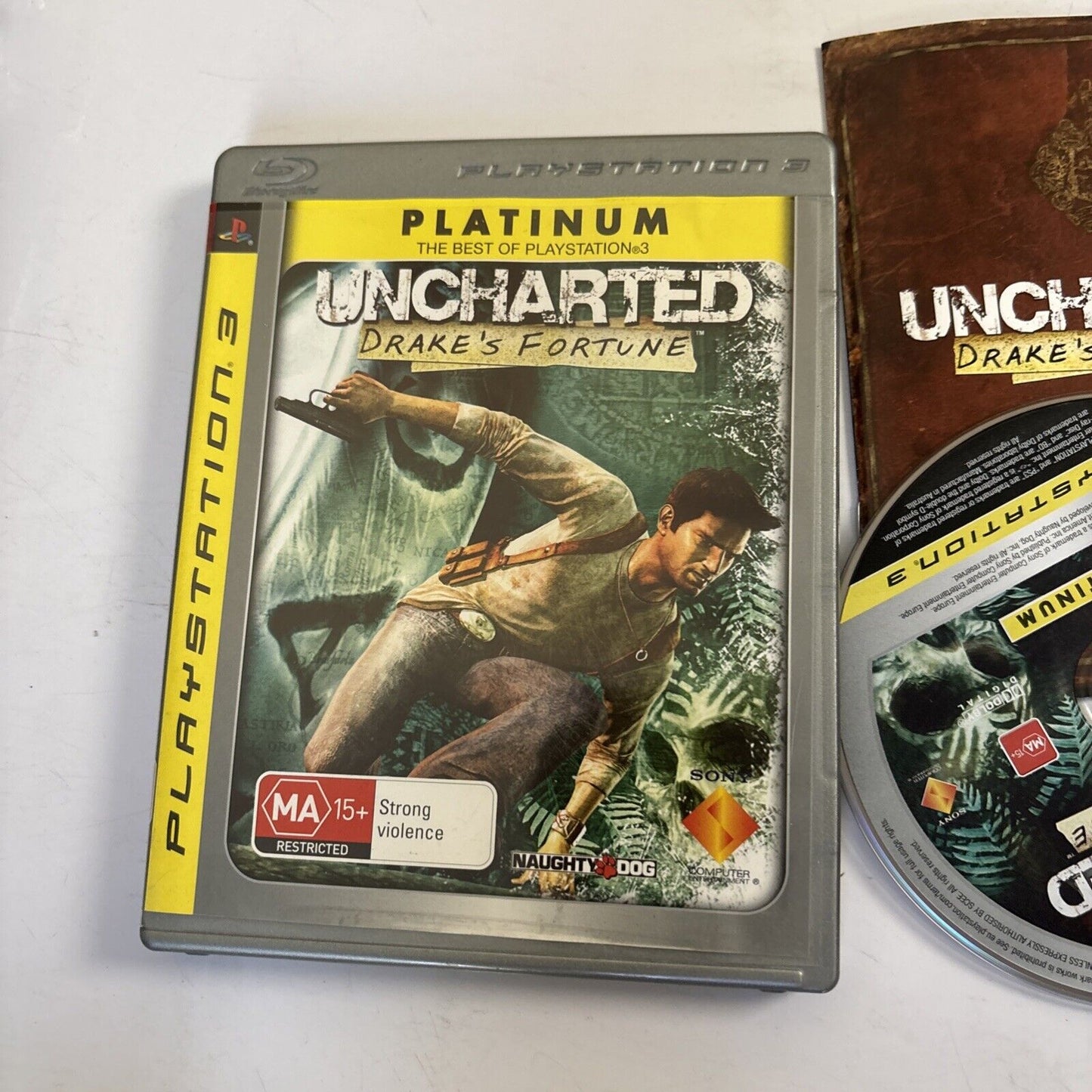 Uncharted: Drakes Fortune - Sony Playstation 3 PS3 2007 Game + Manual