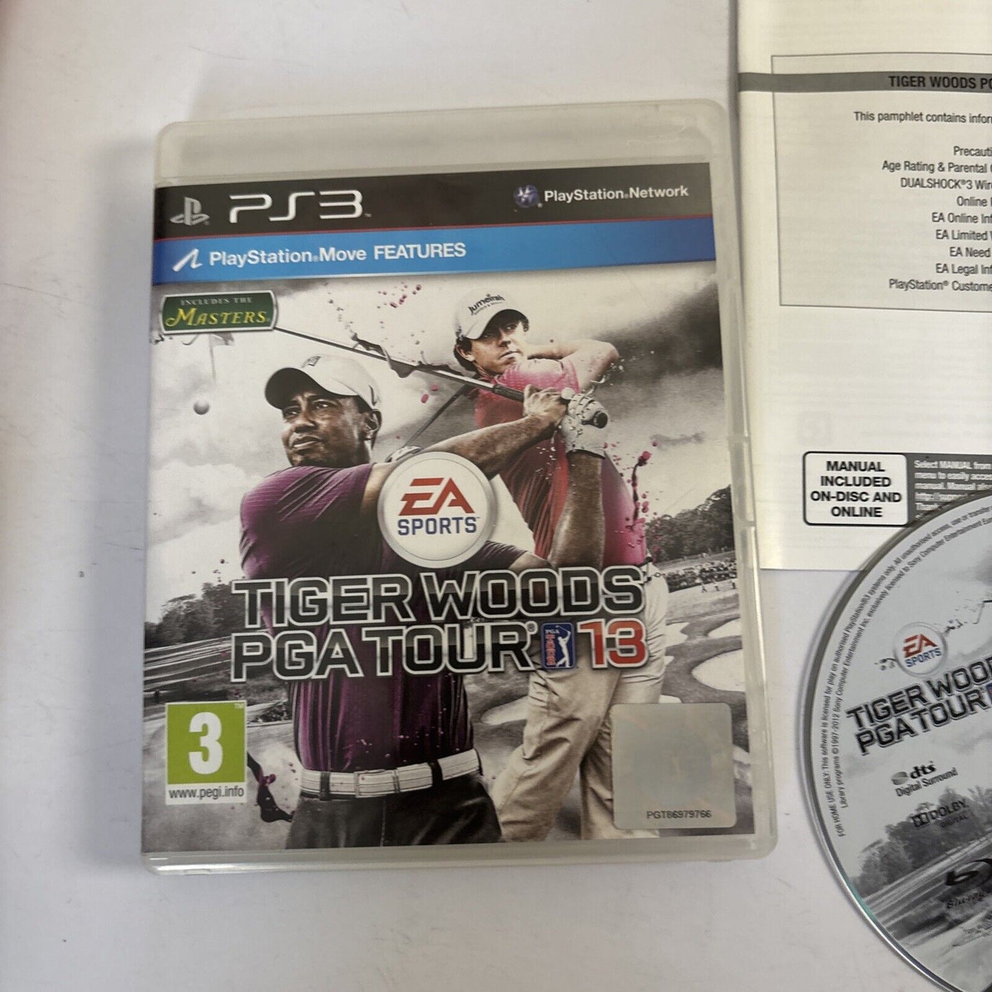 Tiger Woods PGA Tour 13 PS3 Sony PlayStation 3