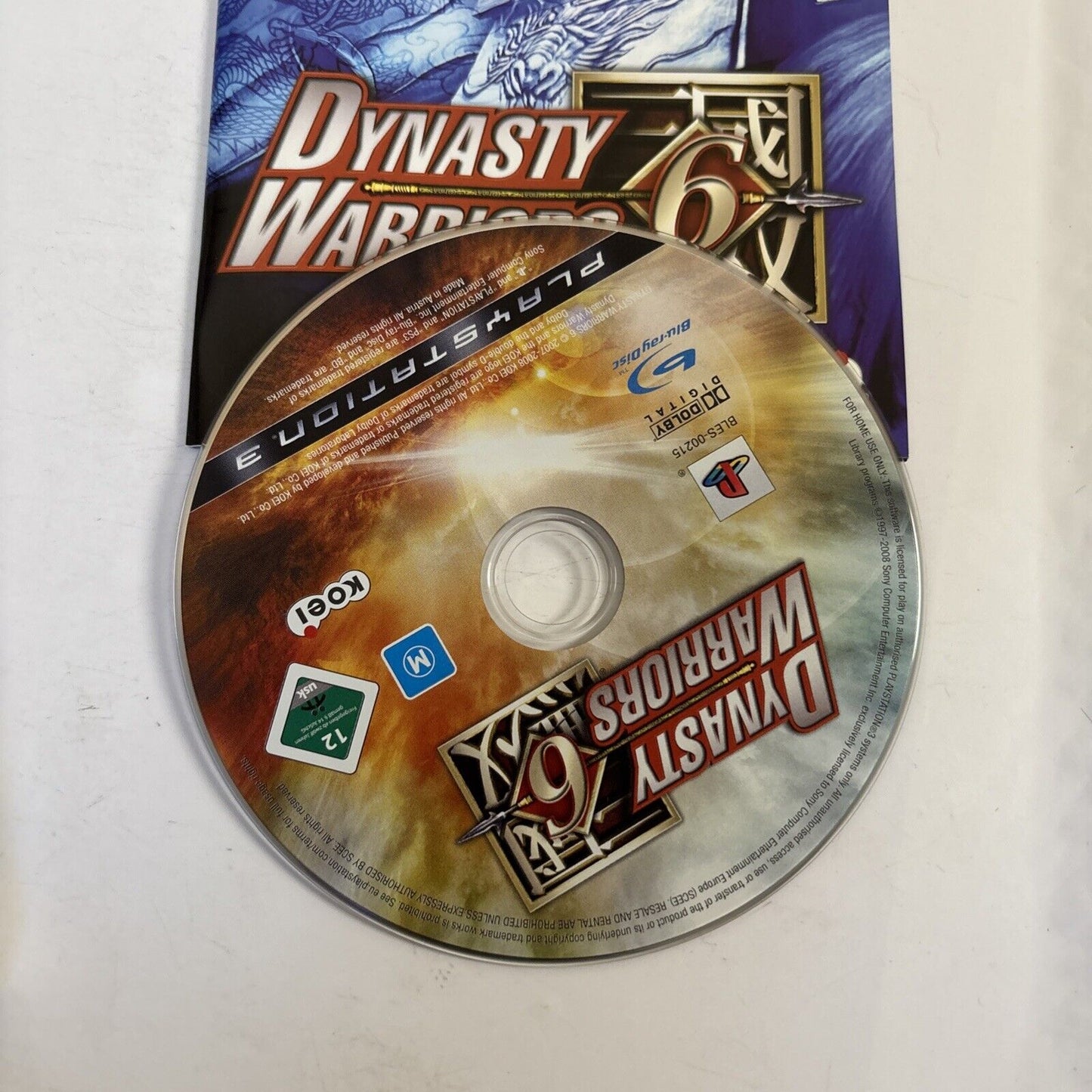 Dynasty Warriors 6 Sony PlayStation 3 PS3 Game Complete With Manual