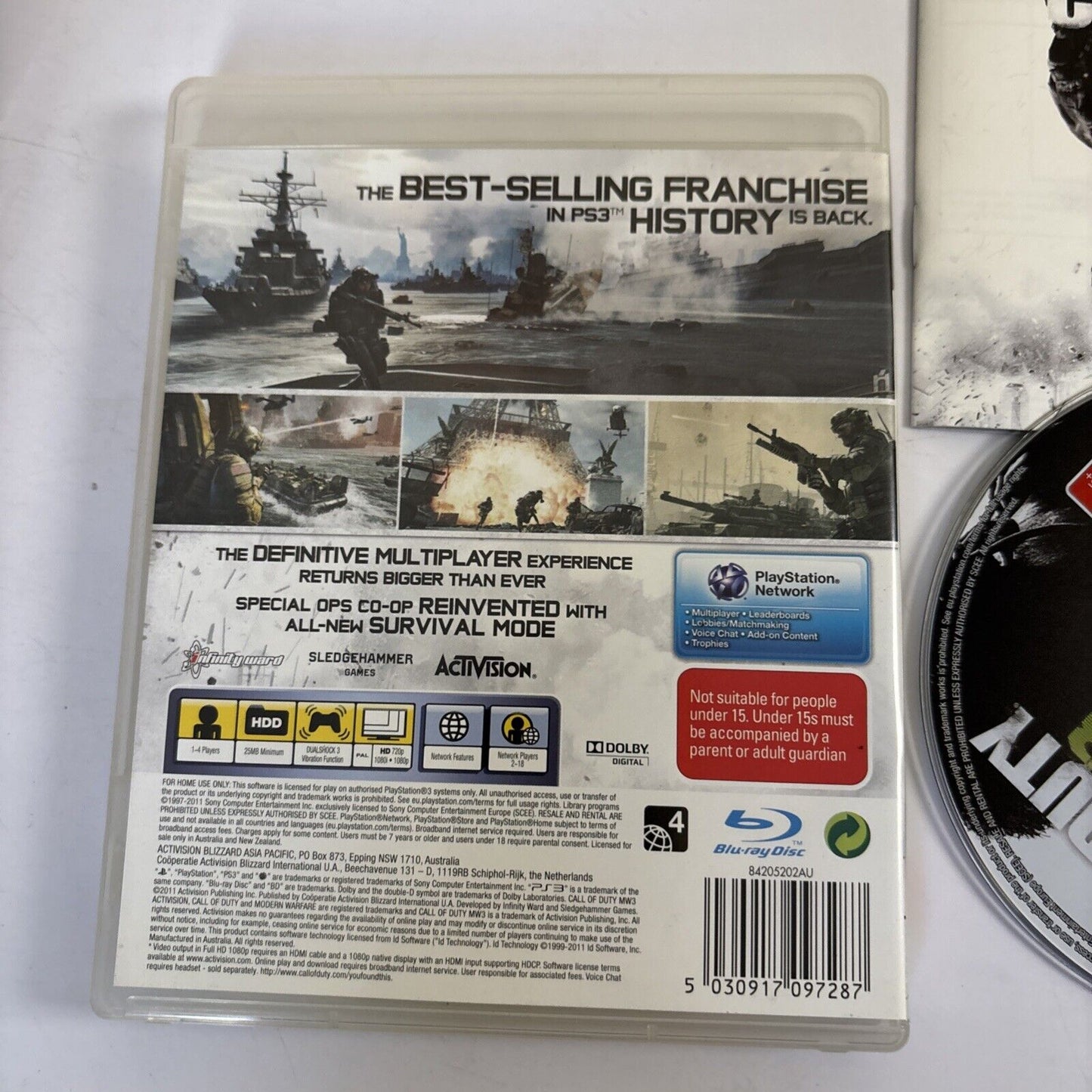 Call Of Duty: Modern Warfare 3 - Sony Playstation 3 - Complete With Manual