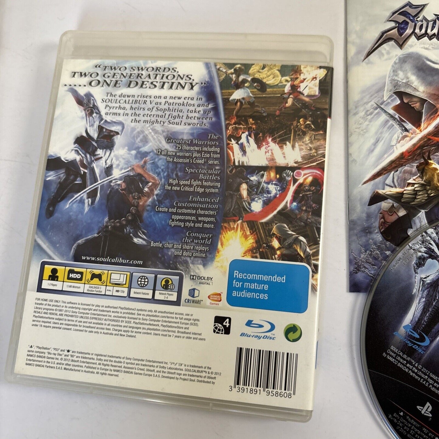 Soulcalibur V 5 (Sony PlayStation 3, 2012) PS3 Manual