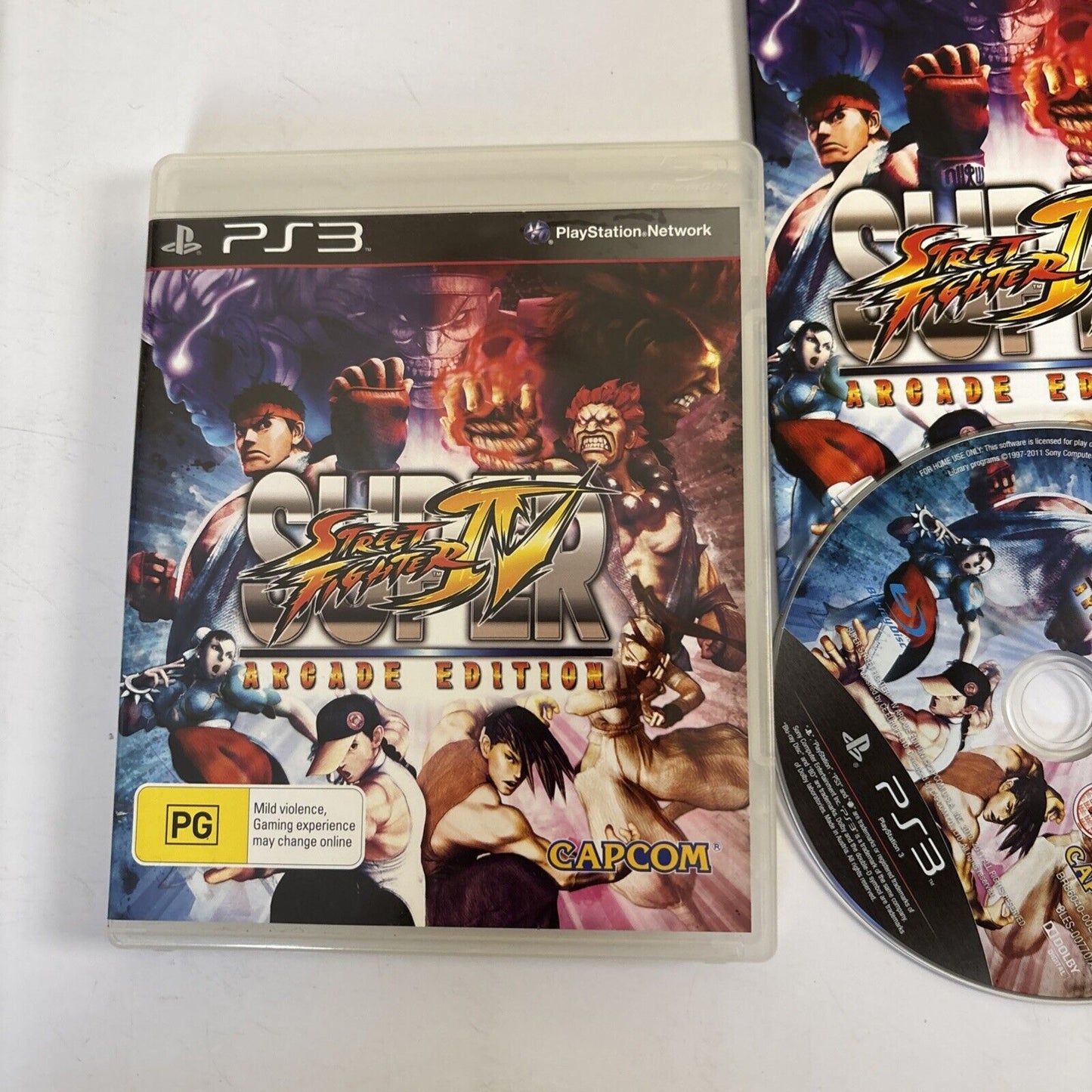 Super Street Fighter IV Arcade Edition PS3 Sony Playstation 3 Manual