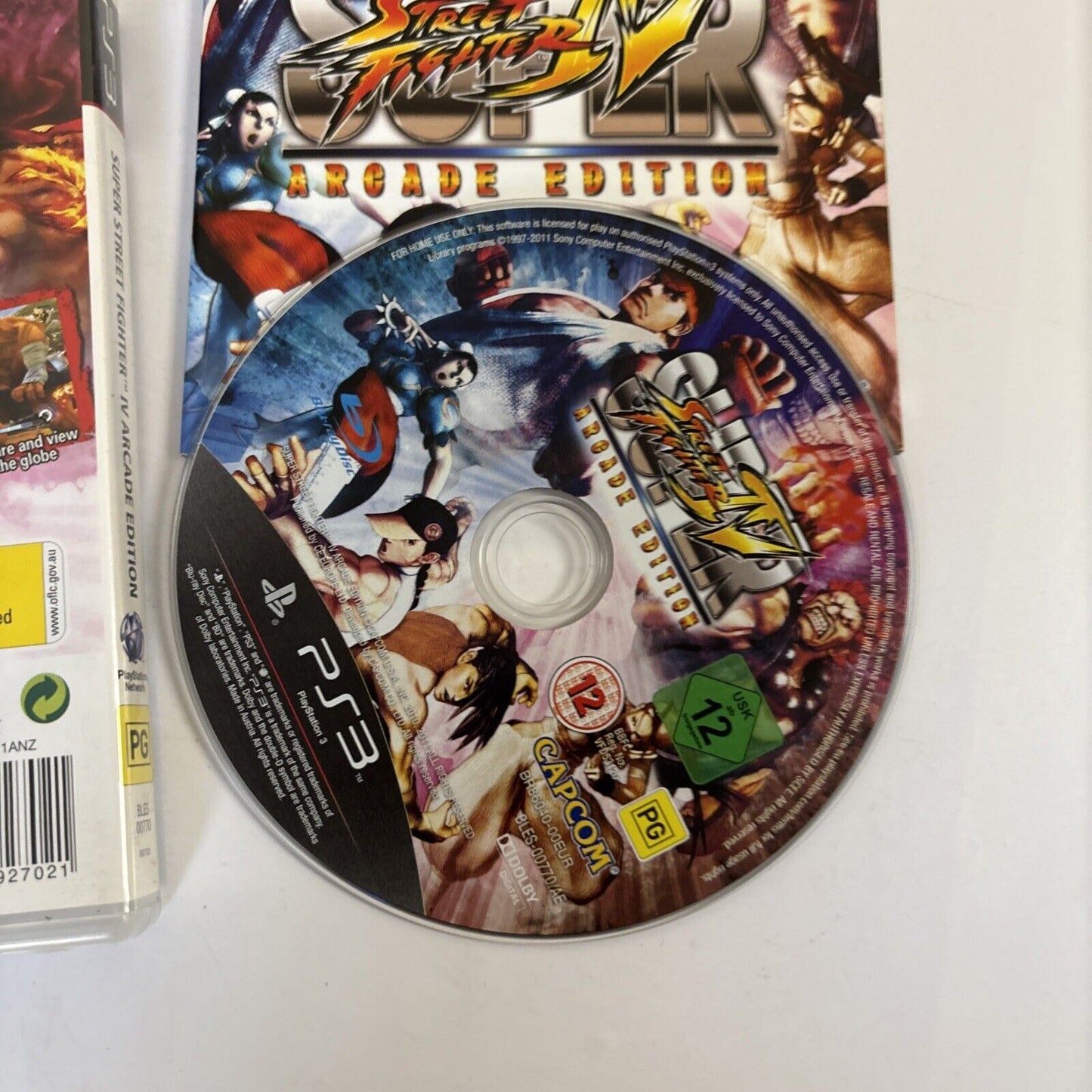 Super Street Fighter IV Arcade Edition PS3 Sony Playstation 3 Manual