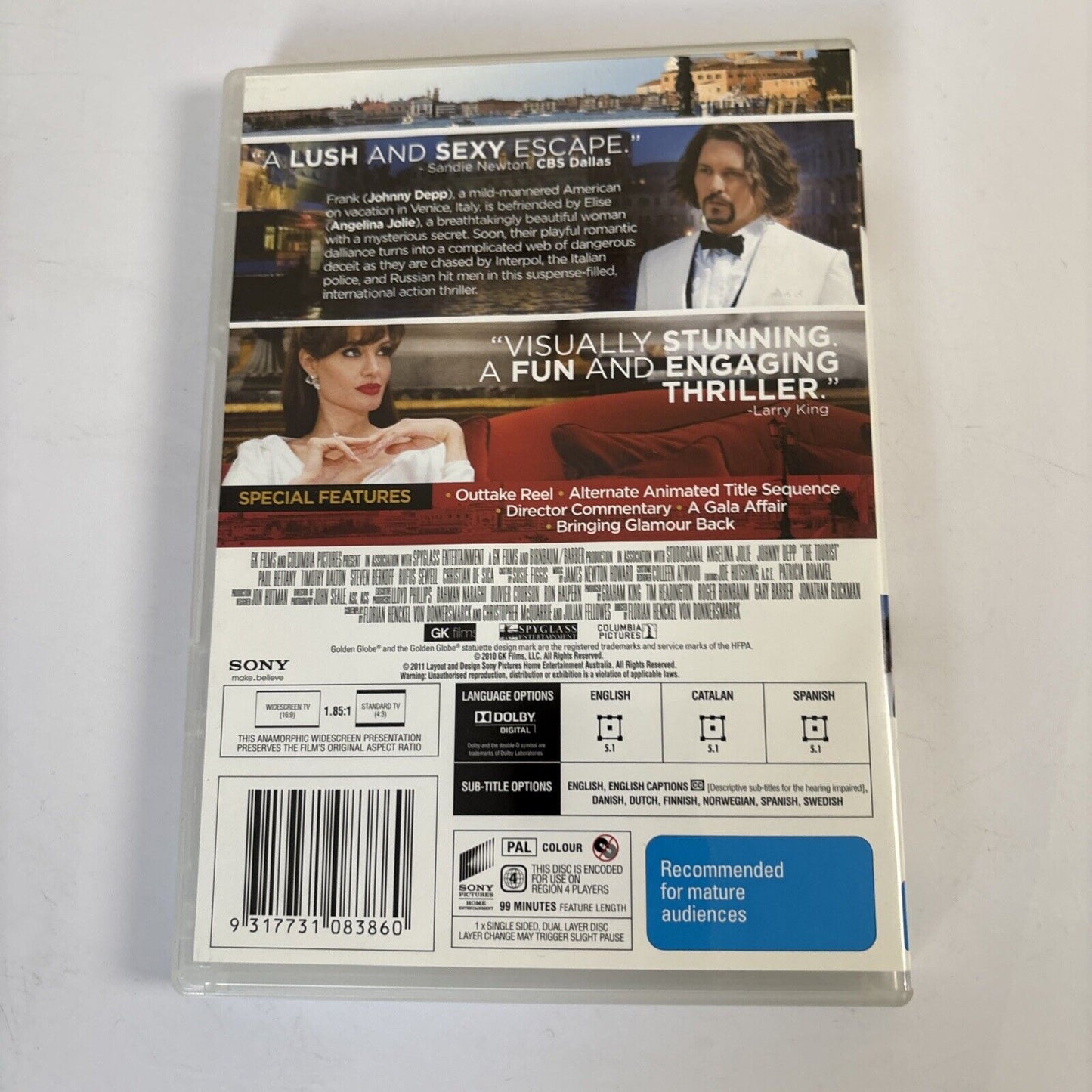 The Tourist (DVD, 2011) Johnny Depp, Angelina Jolie NEW Region 4