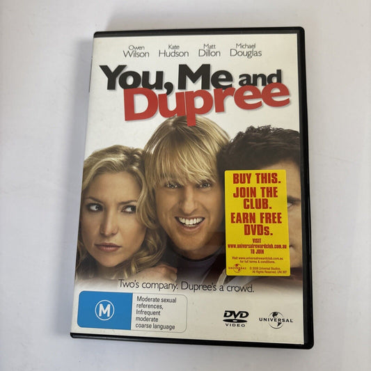 You, Me and Dupree (DVD, 2006) Owen Wilson, Kate Hudson, Michael Douglas Region4