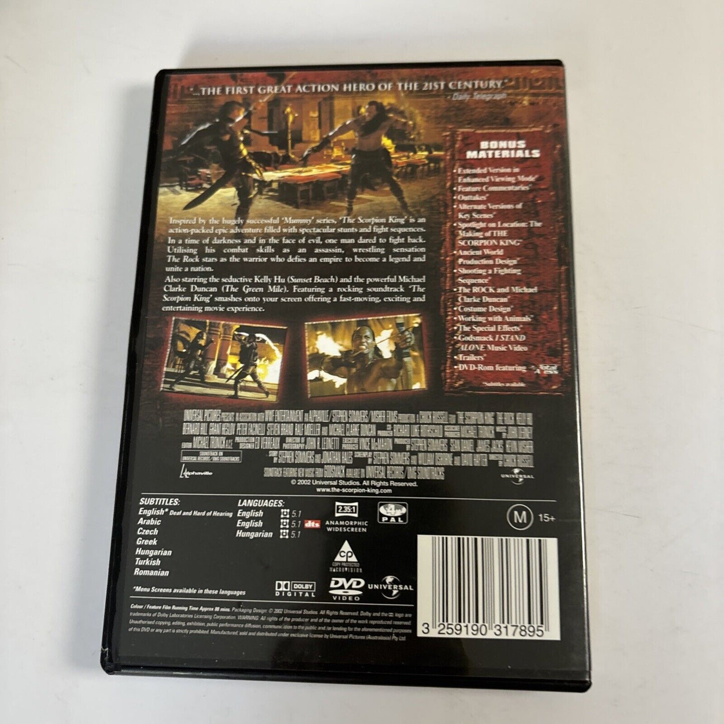 The Scorpion King (DVD, 2002) The Rock, Kelly Hu Region 4