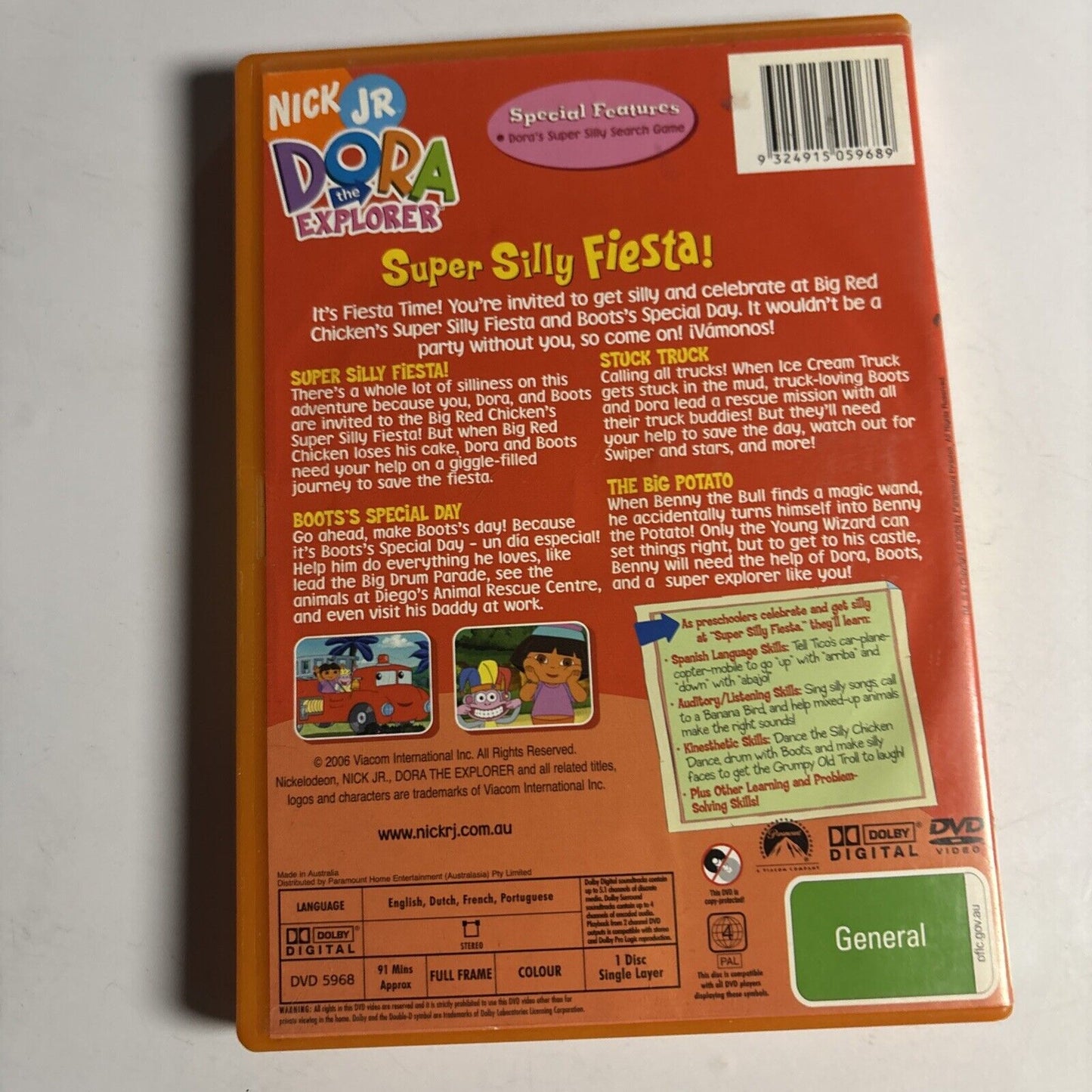 Dora the Explorer - Super Silly Fiesta (DVD, 2000) Region 4