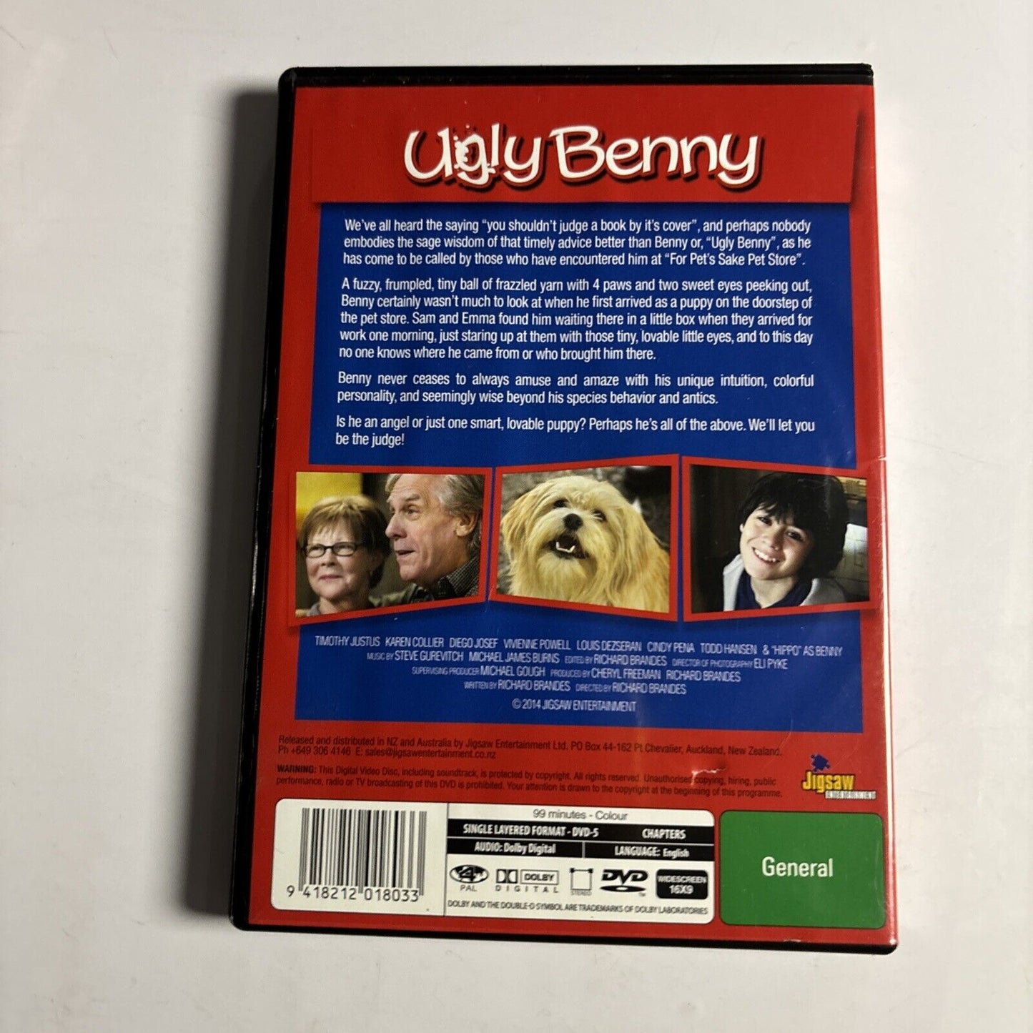 Ugly Benny (DVD, 2013) Diego Josef, Timothy Justus, Vivian Powell Region 4