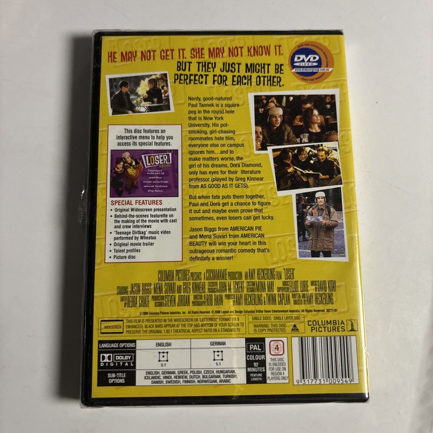 Loser (DVD, 2000) Jason Biggs, Mena Suvari, Greg Kinnear Region 4 *New Sealed*