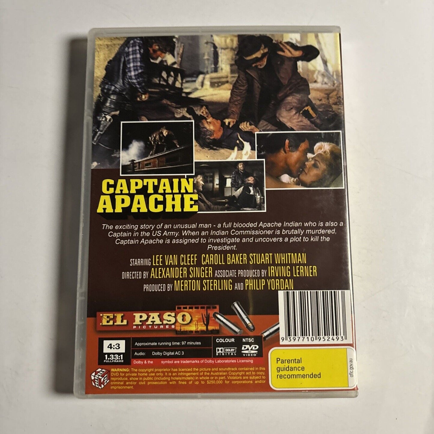 Captain Apache (DVD, 1971) Lee Van Cleef, Carroll Baker All Regions