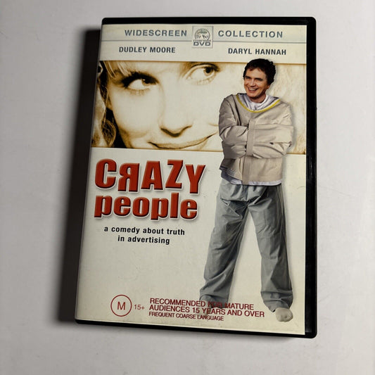 Crazy People (DVD, 1990) Dudley Moore, Daryl Hannah NEW Region 4