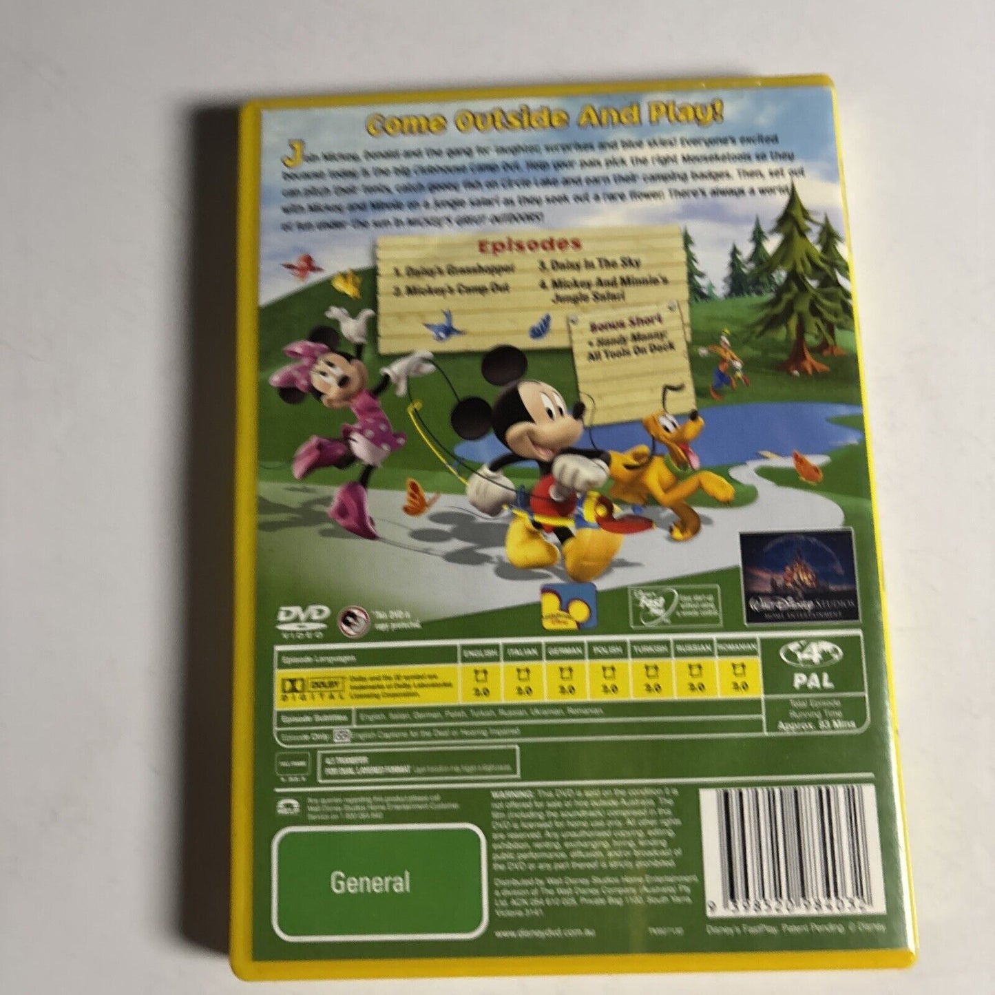 Mickey Mouse Clubhouse - Mickey's Great Outdoors (DVD, 2010) Region 4