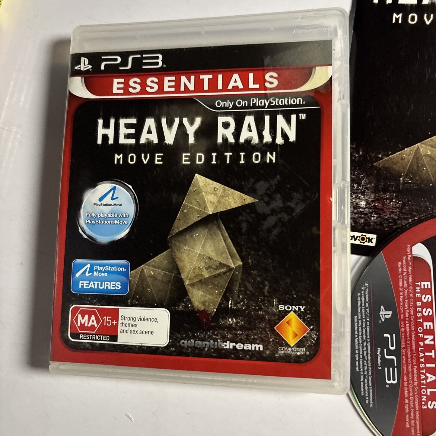 Heavy Rain Move Edition PS3 Sony Playstation 3 Manual