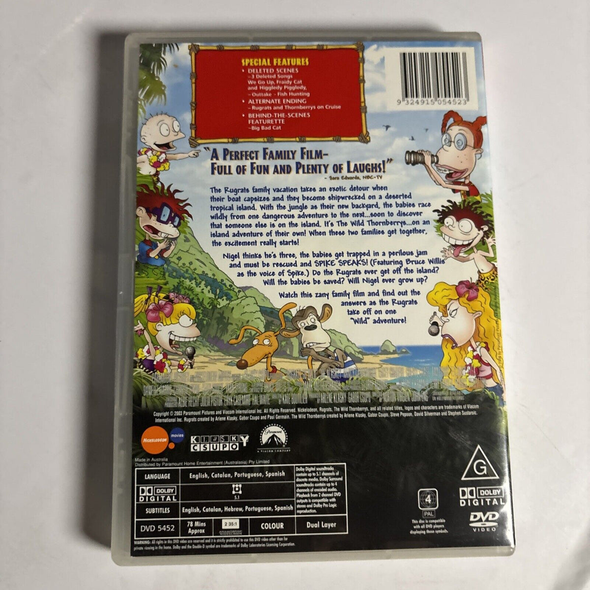 Tim Curry Rugrats Rugrats Go Wild (DVD, 2003) Tim Curry, Bruce Willis Region 4 – Retro Unit