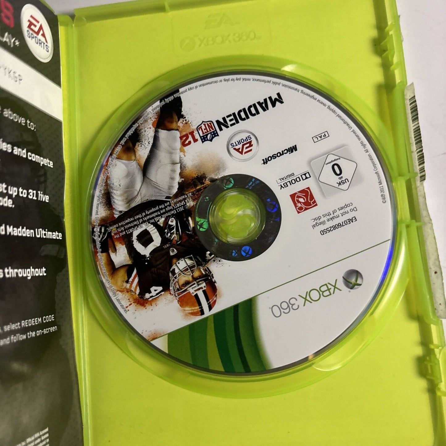 Madden NFL 12 Microsoft Xbox 360 EA Sports PAL