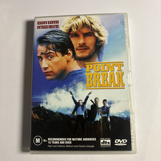Point Break (DVD, 1991) Patrick Swayze, Keanu Reeves Region 4